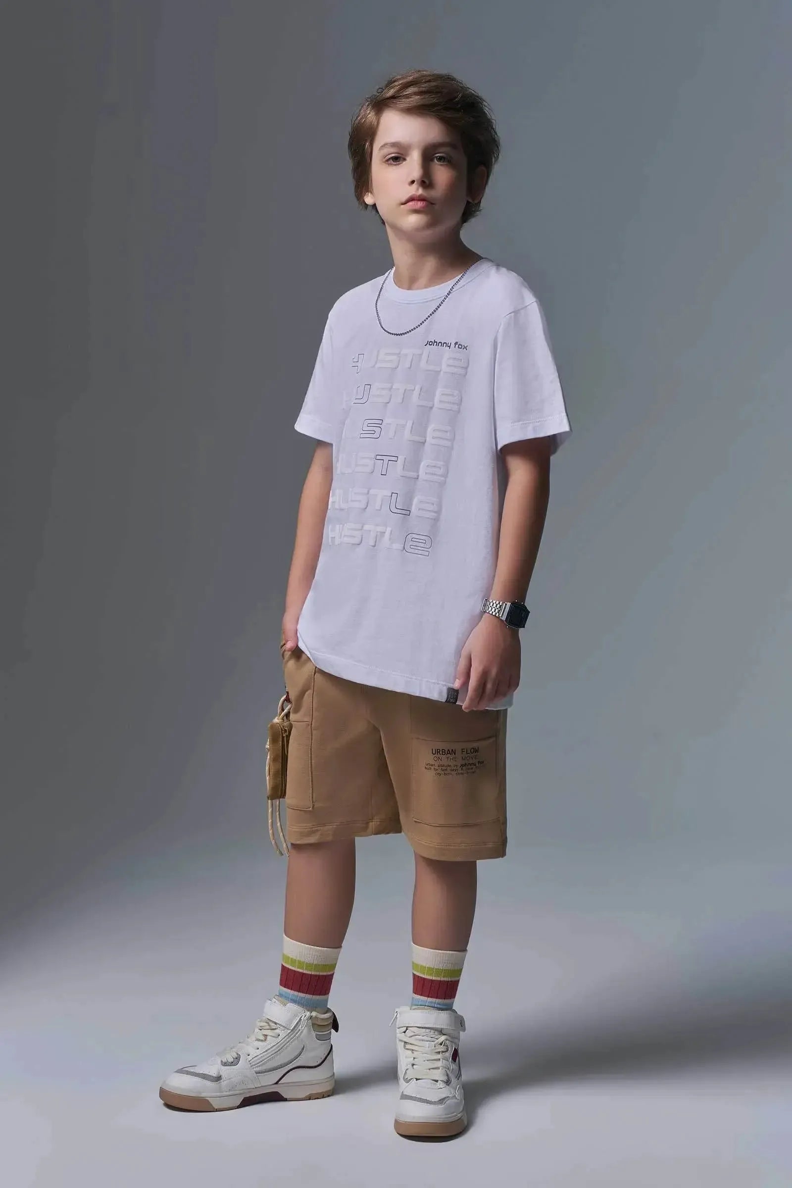 Bermuda em Molevisco com Elastano 97020 Johnny Fox Teen Menino