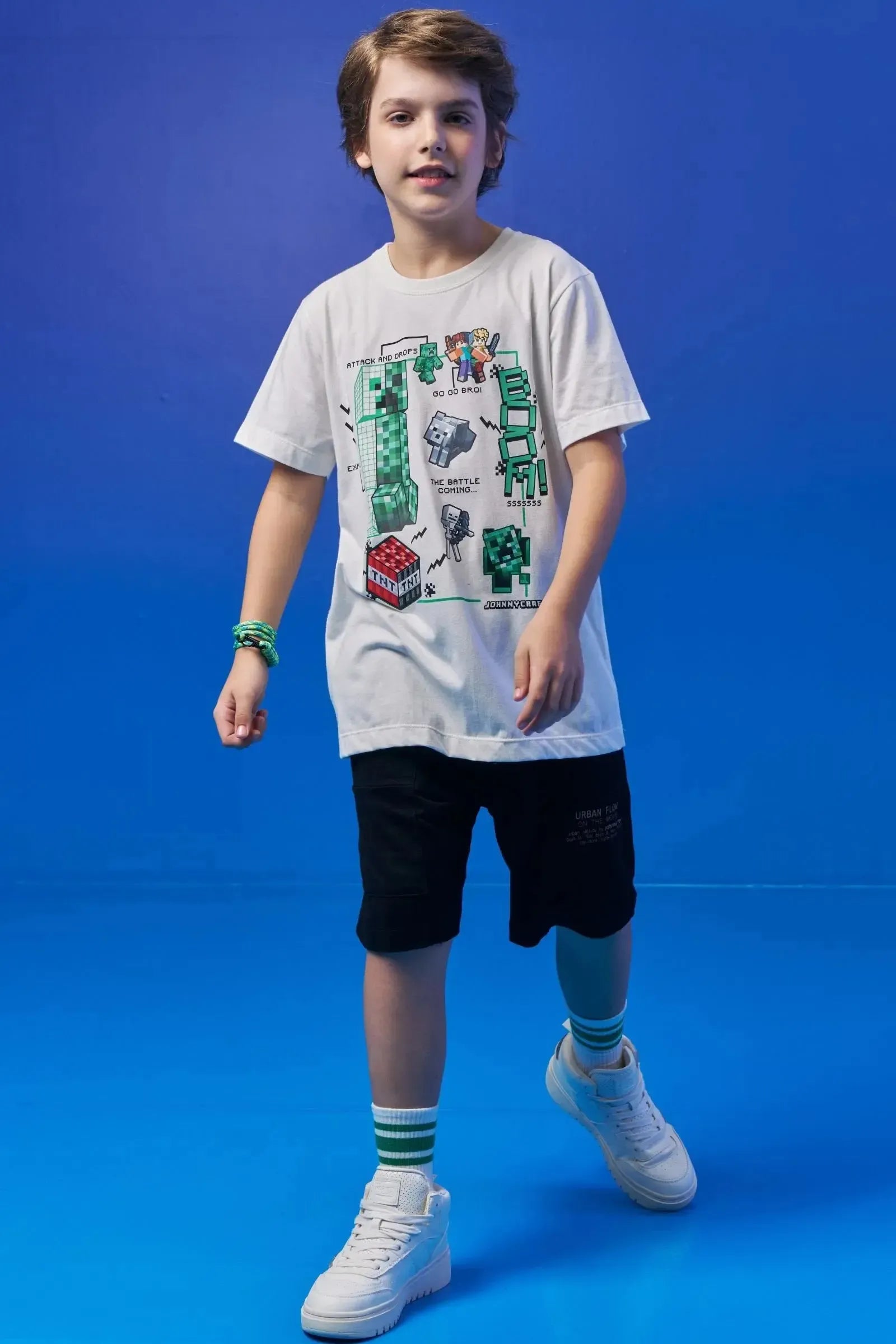 Bermuda em Molevisco com Elastano 97020 Johnny Fox Teen Menino