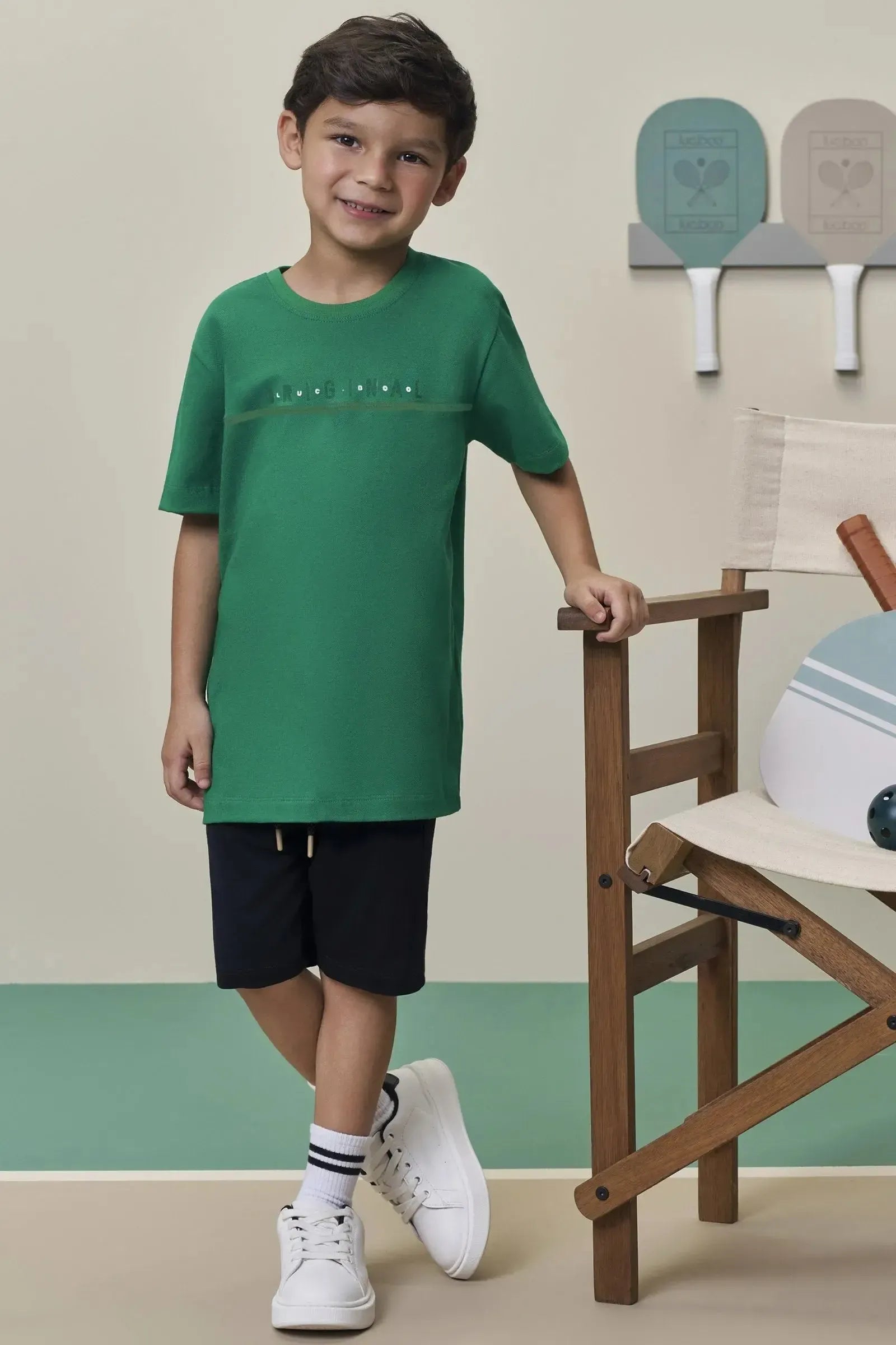 Bermuda em Molevisco com Elastano 98759 LucBoo Infantil Menino