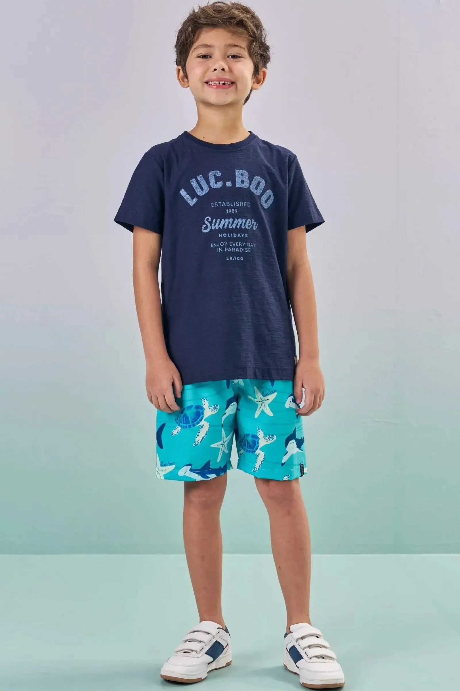Bermuda em Nylon Ergonomic com Elastano 88823 LucBoo Infantil Menino