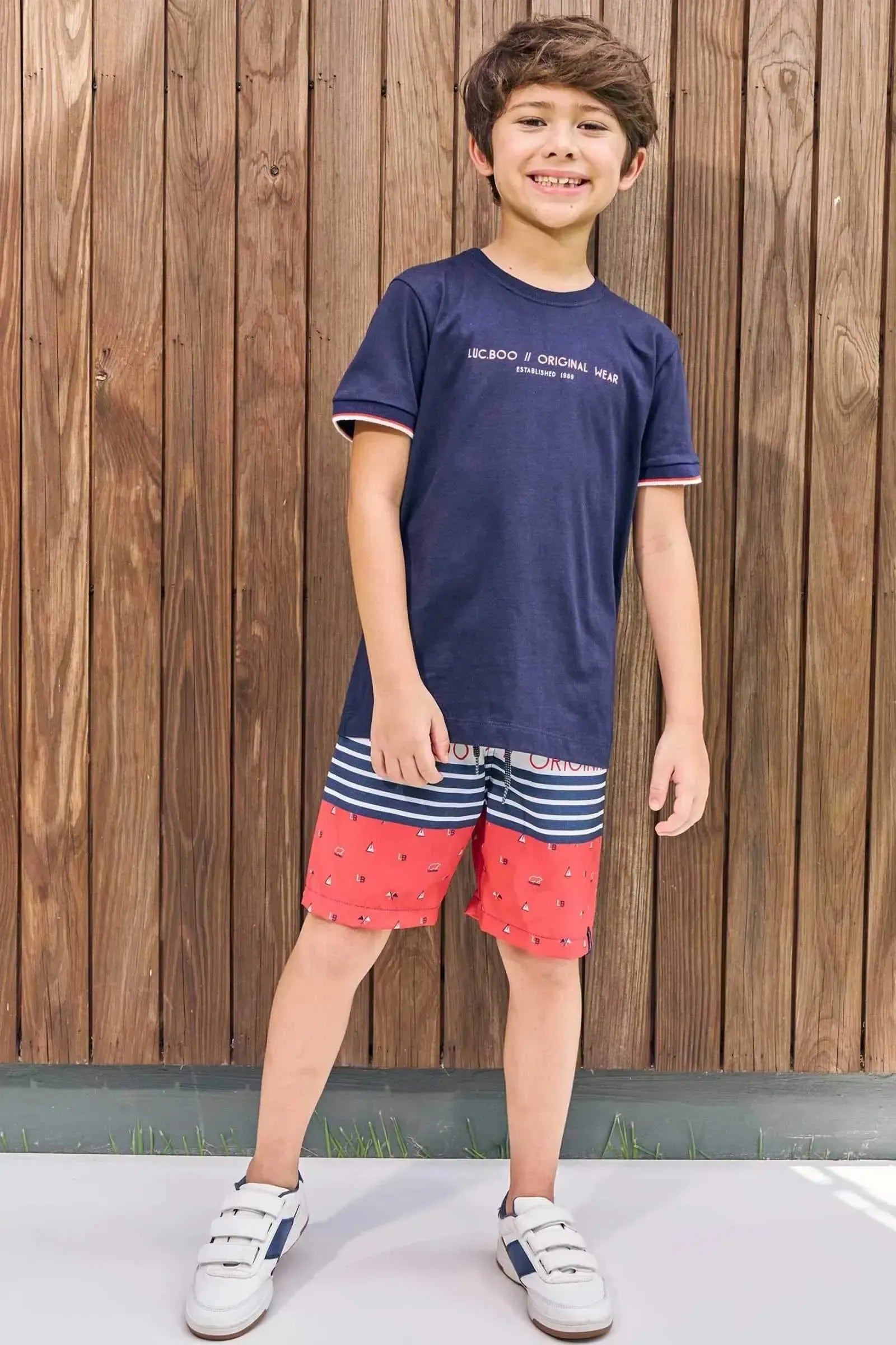 Bermuda em Nylon Ergonomic com Elastano 88824 LucBoo Infantil Menino