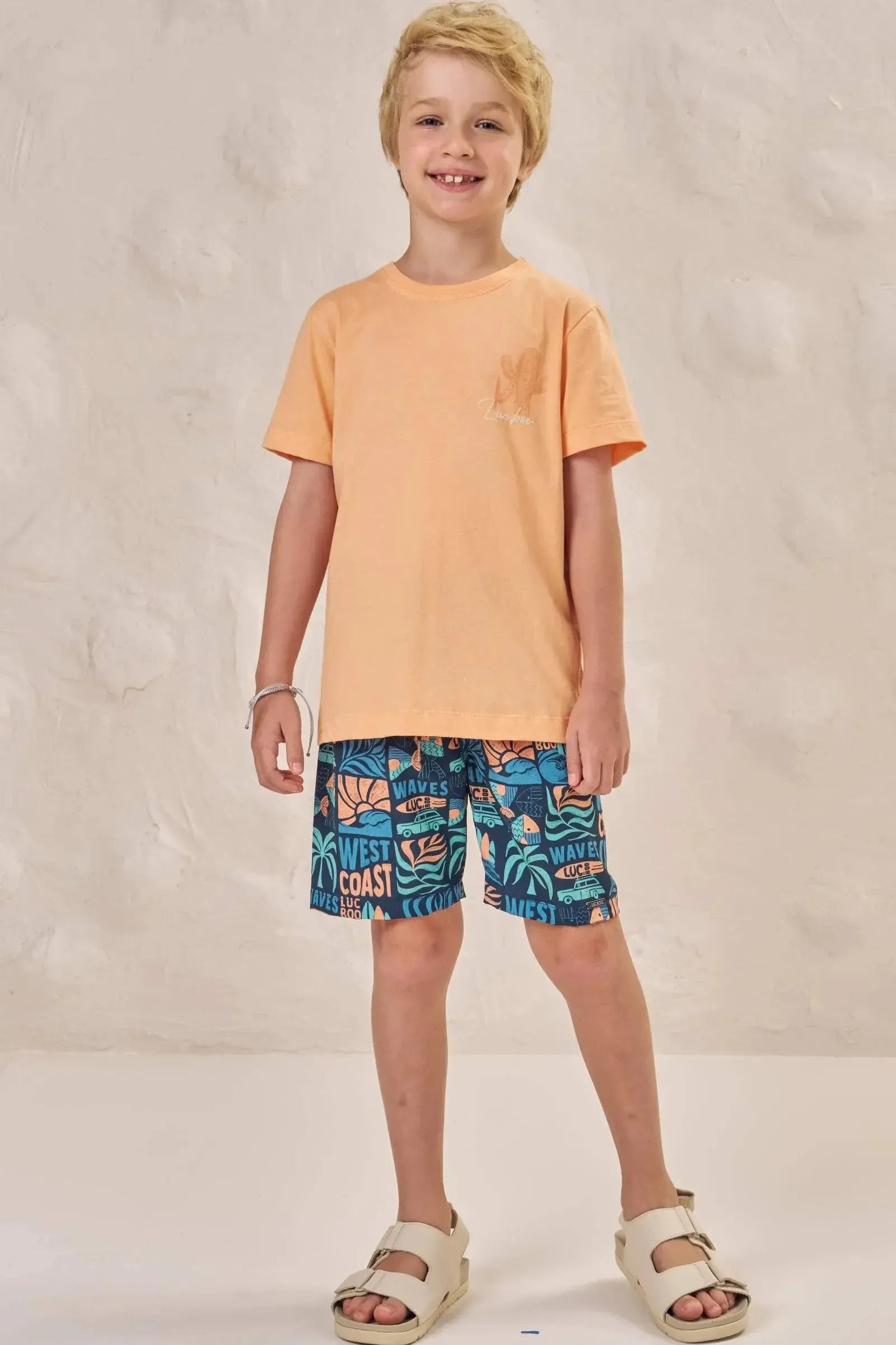 Bermuda em Nylon Ergonomic com Elastano 88928 LucBoo Infantil Menino