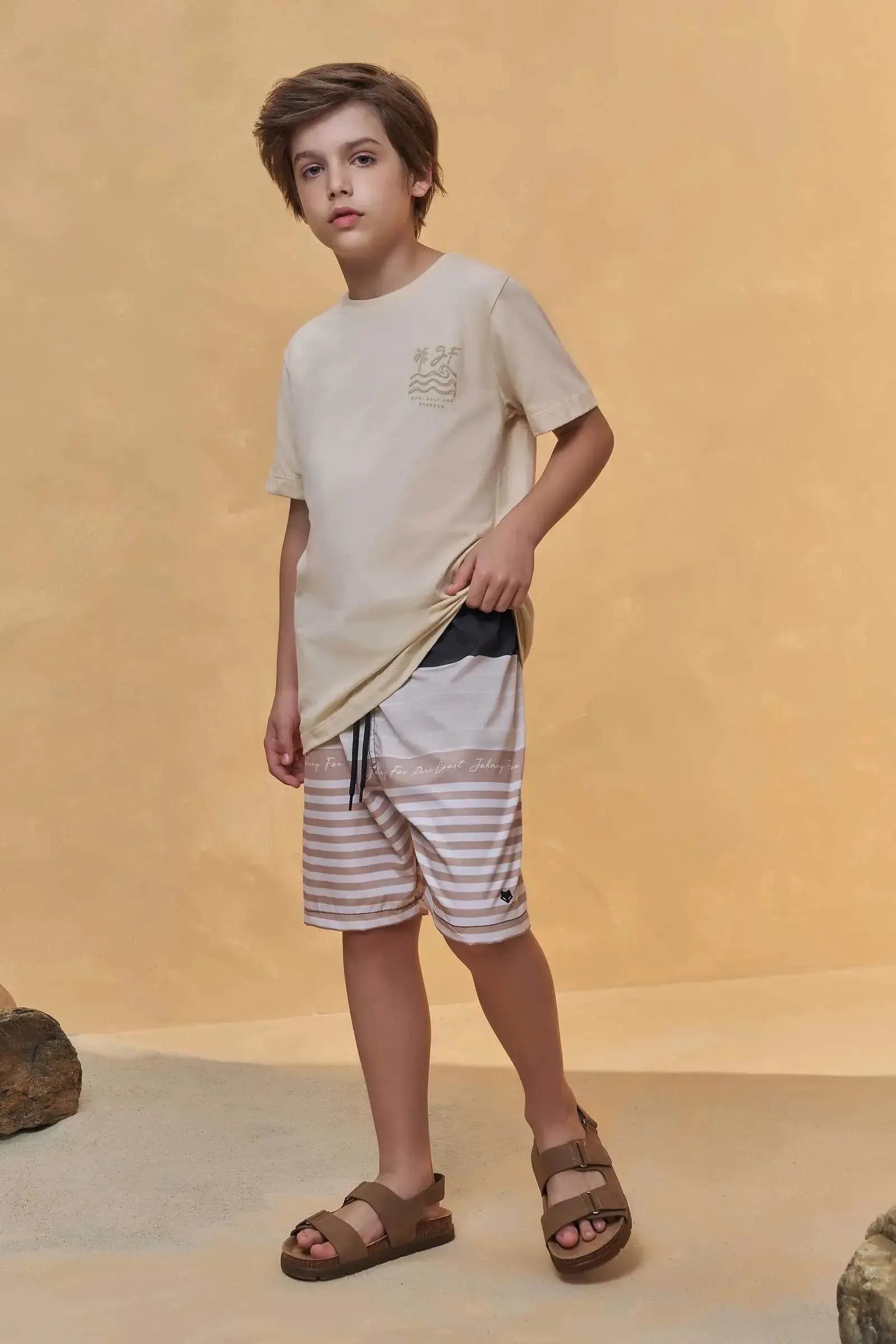 Bermuda em Nylon Ergonomic com Elastano 96692 Johnny Fox Teen Menino