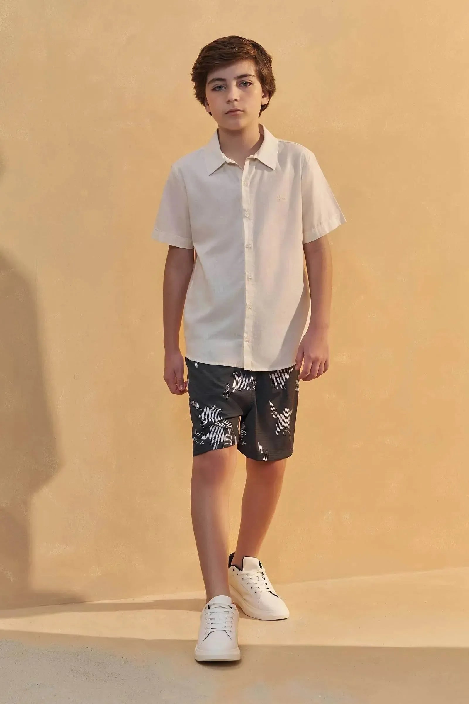 Bermuda em Nylon Ergonomic com Elastano 96697 Johnny Fox Teen Menino