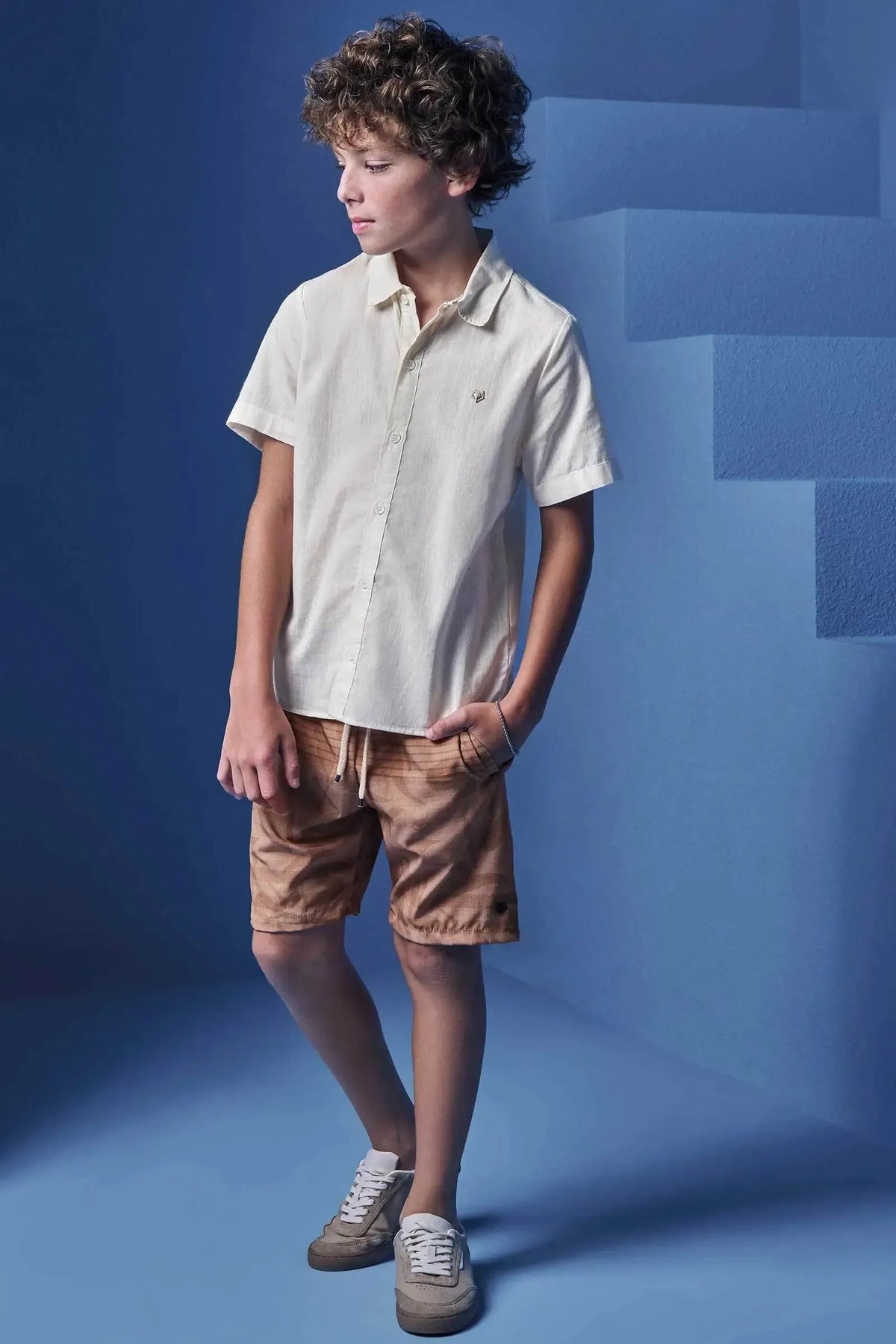 Bermuda em Nylon Ergonomic com Elastano 98657 Johnny Fox Teen Menino