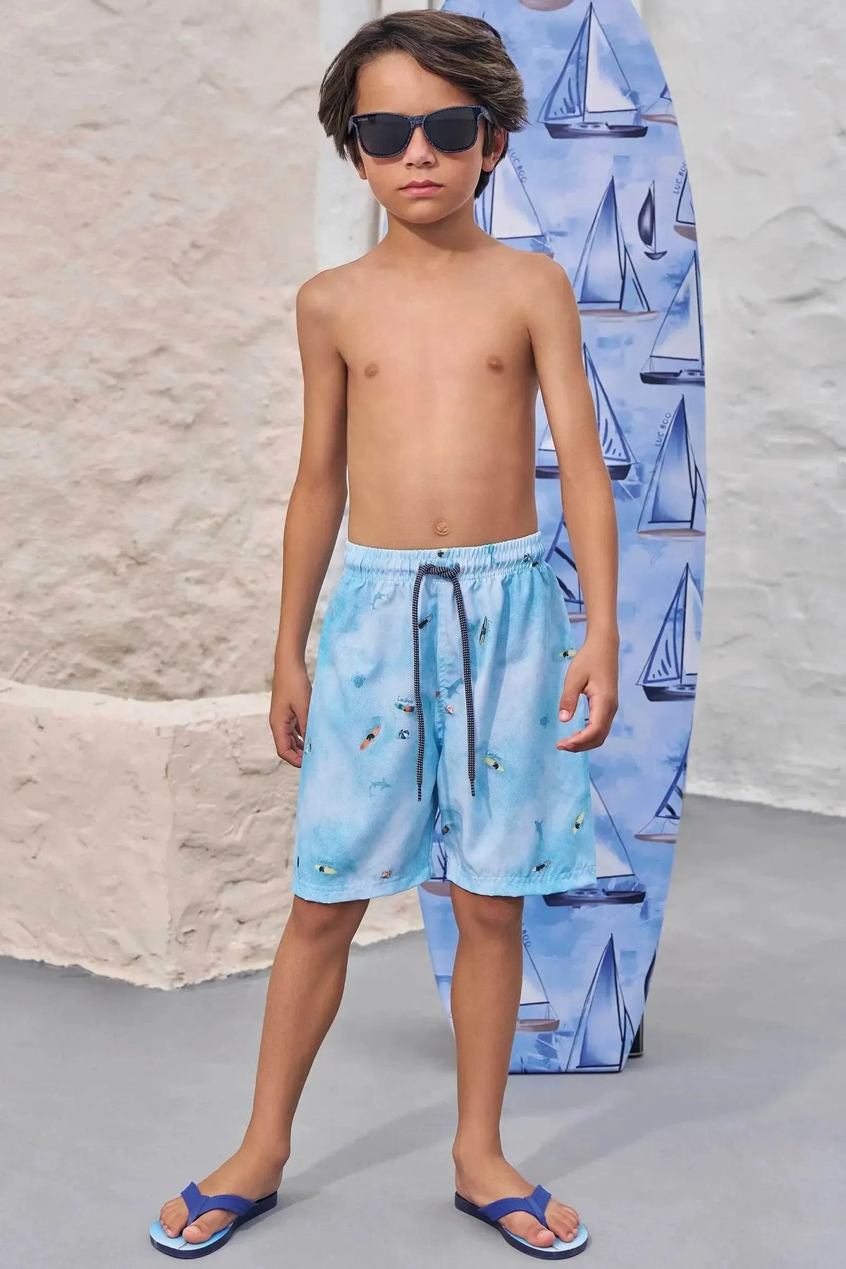 Bermuda em Nylon Ergonomic com Elastano 99569 LucBoo Infantil Menino