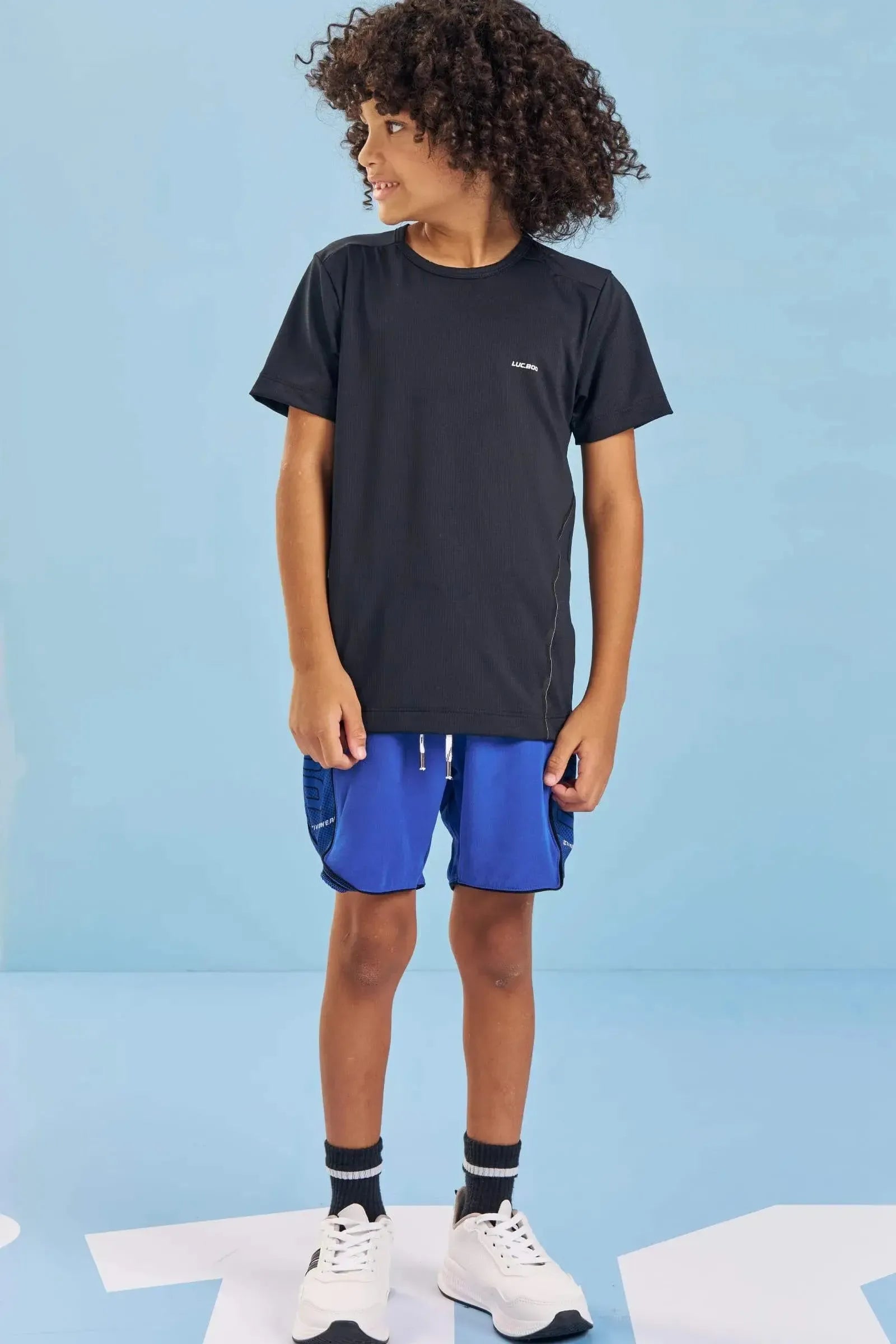 Bermuda em Nylon Hidronatic com Elastano 88002 LucBoo Infantil Menino