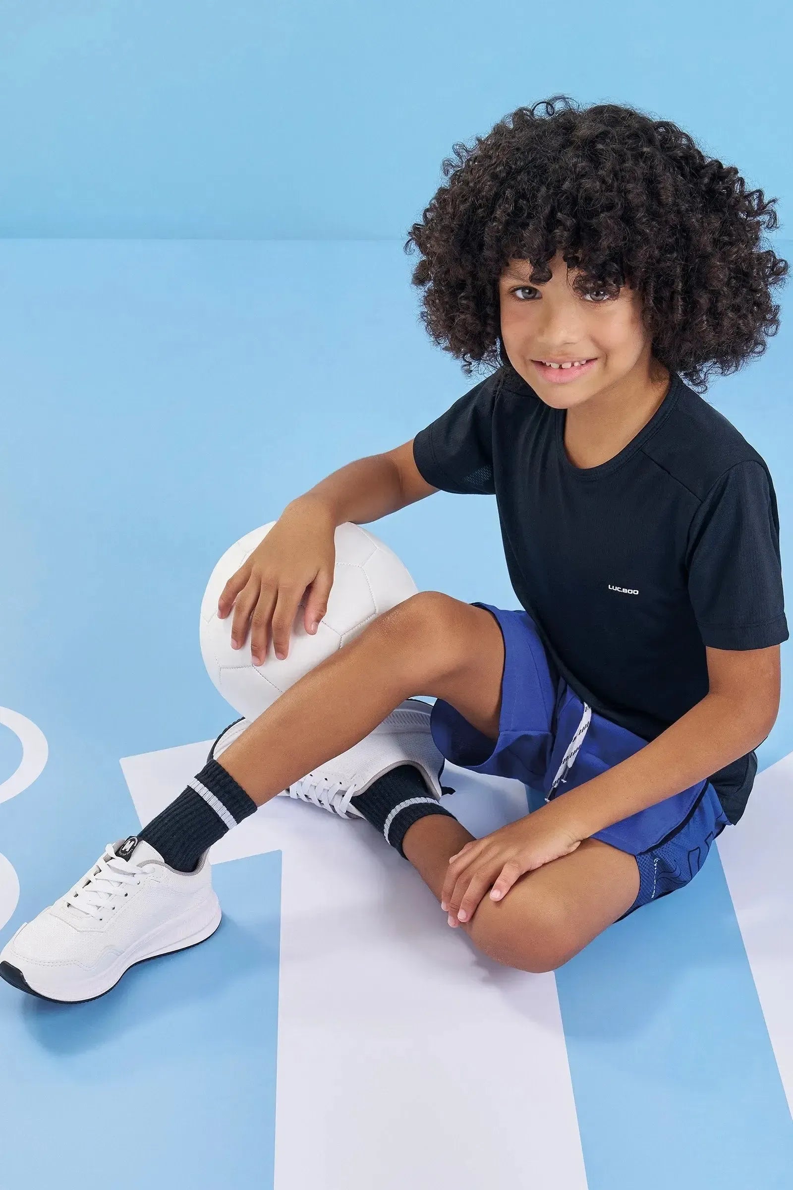 Bermuda em Nylon Hidronatic com Elastano 88002 LucBoo Infantil Menino