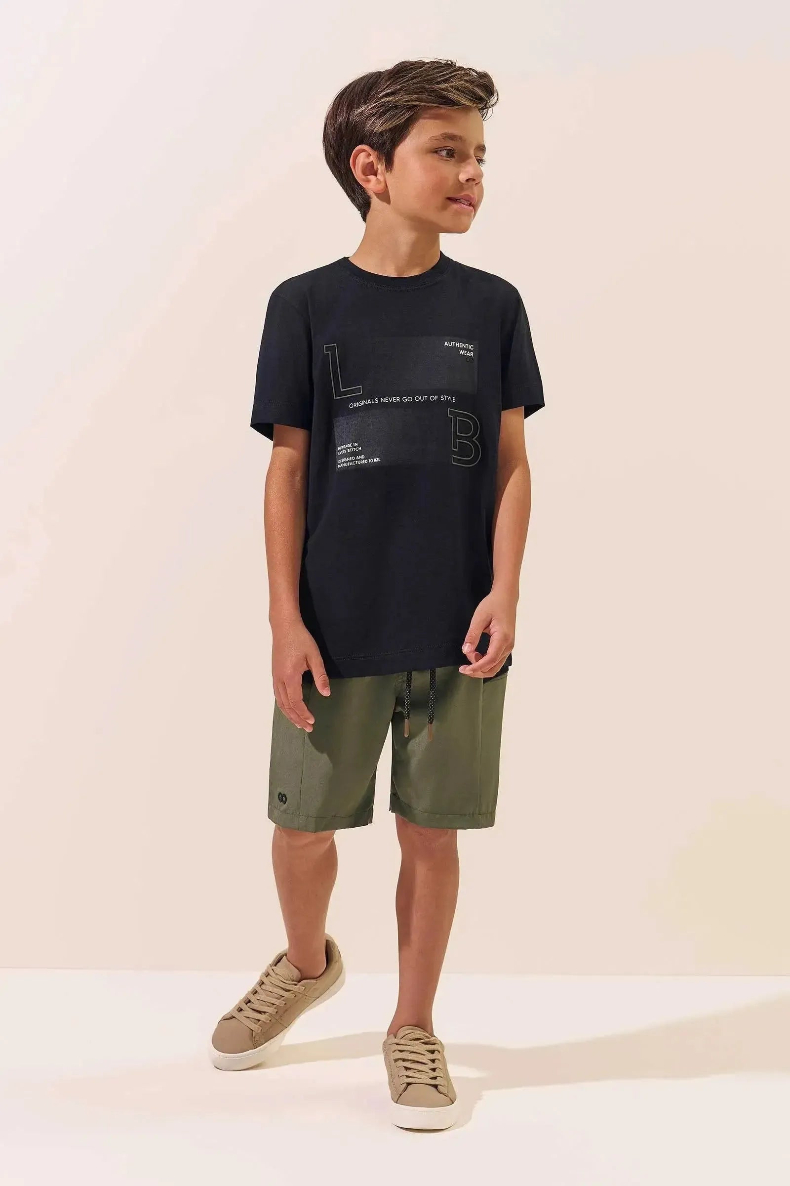 Bermuda em Nylon Hidronatic Supersoft Premium com Elastano 97061 LucBoo Infantil Menino