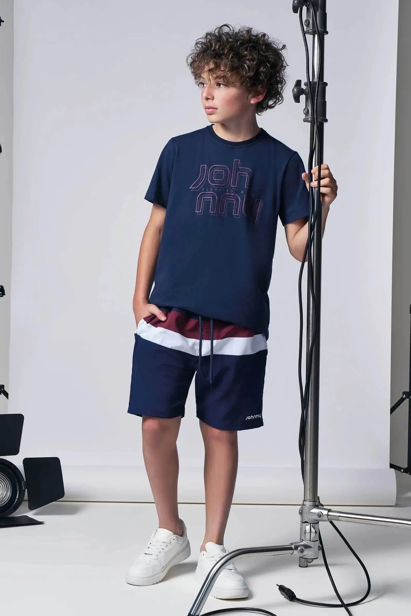 Bermuda em Nylon Hydronatic Supersoft com Elastano 96373 Johnny Fox Teen Menino