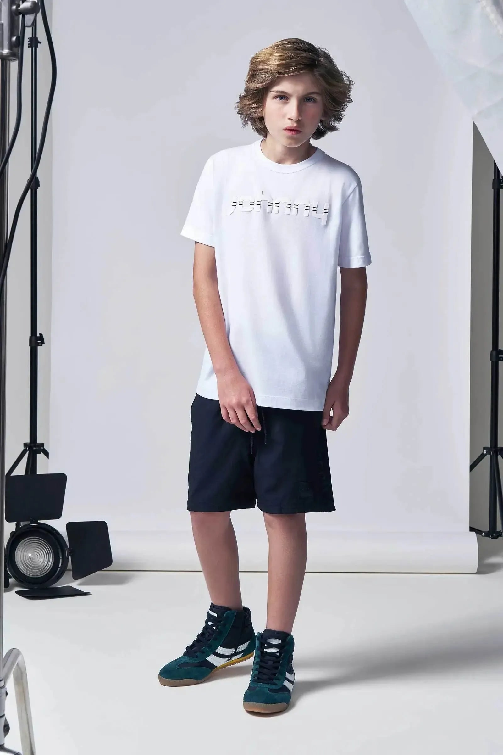 Bermuda em Nylon Hydronatic Supersoft com Elastano 96374 Johnny Fox Teen Menino