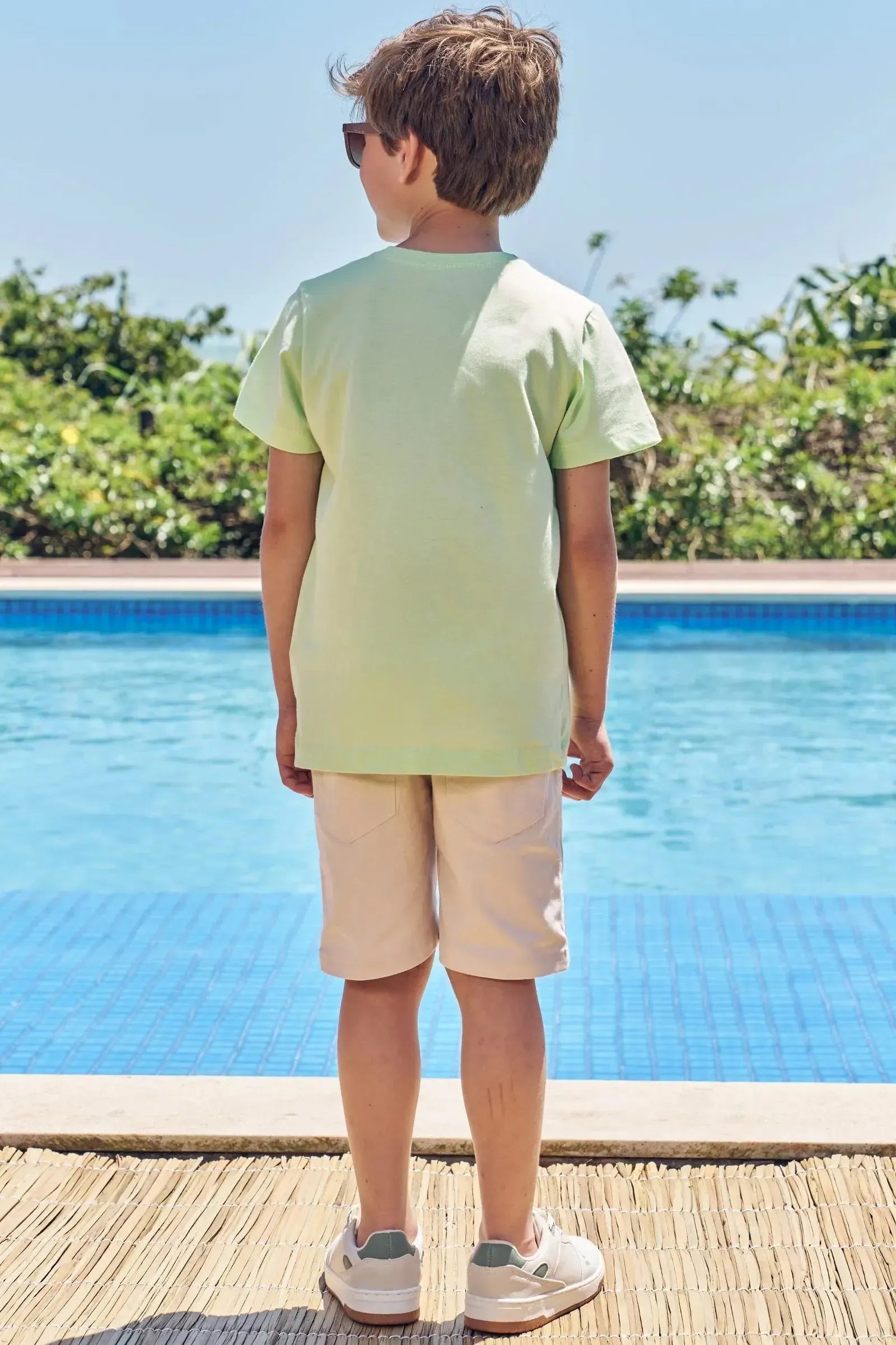 Bermuda em Sarja Caribe com Elastano 84249 LucBoo Infantil Menino