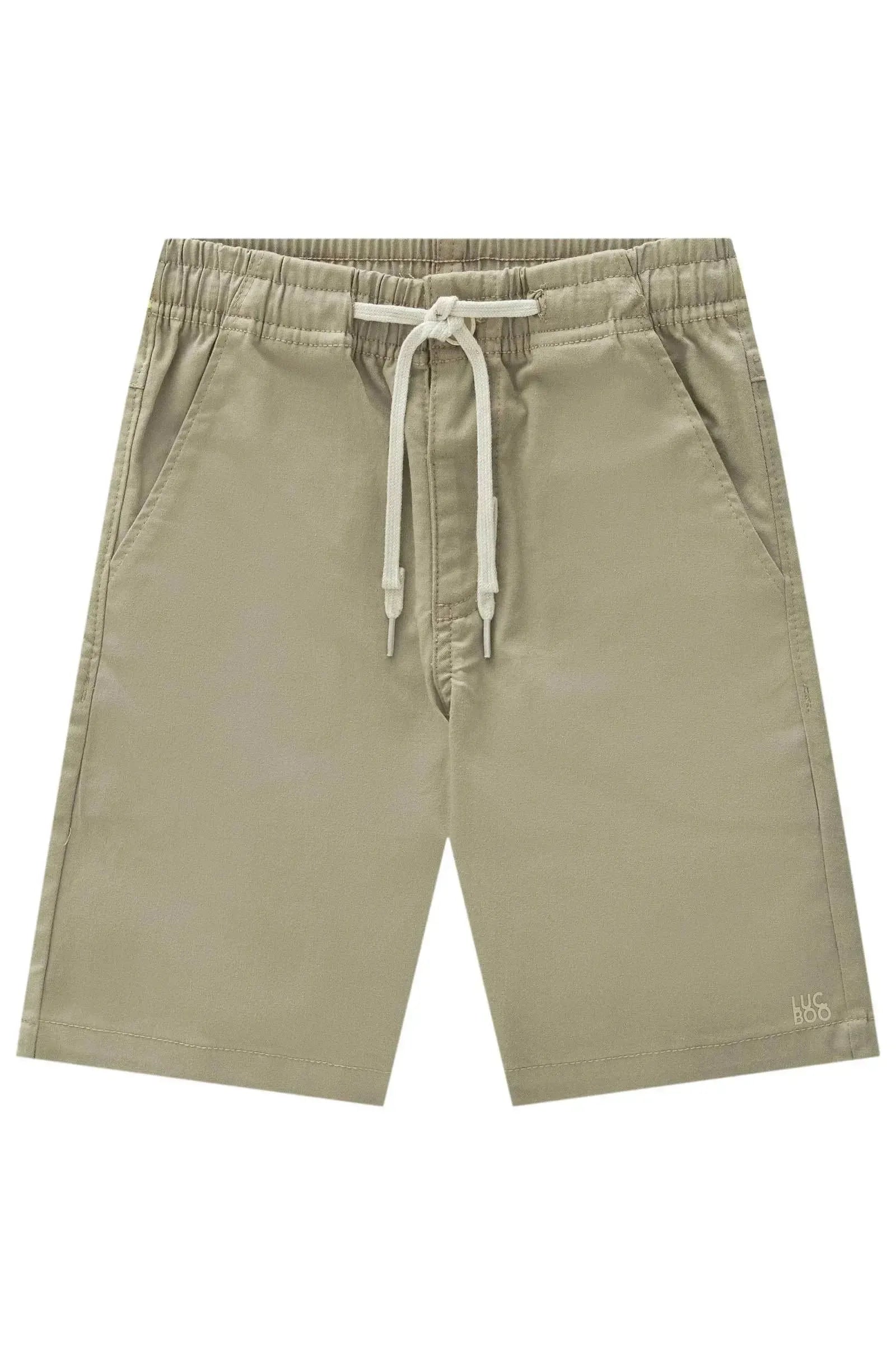 Bermuda em Sarja Caribe com Elastano 88894 LucBoo Infantil Menino