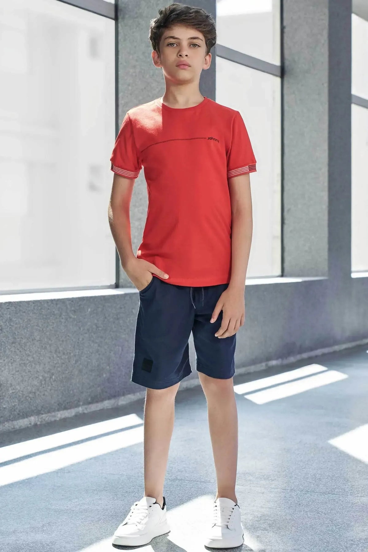 Bermuda em Sarja Girassol com Elastano 97865 Johnny Fox Teen Menino