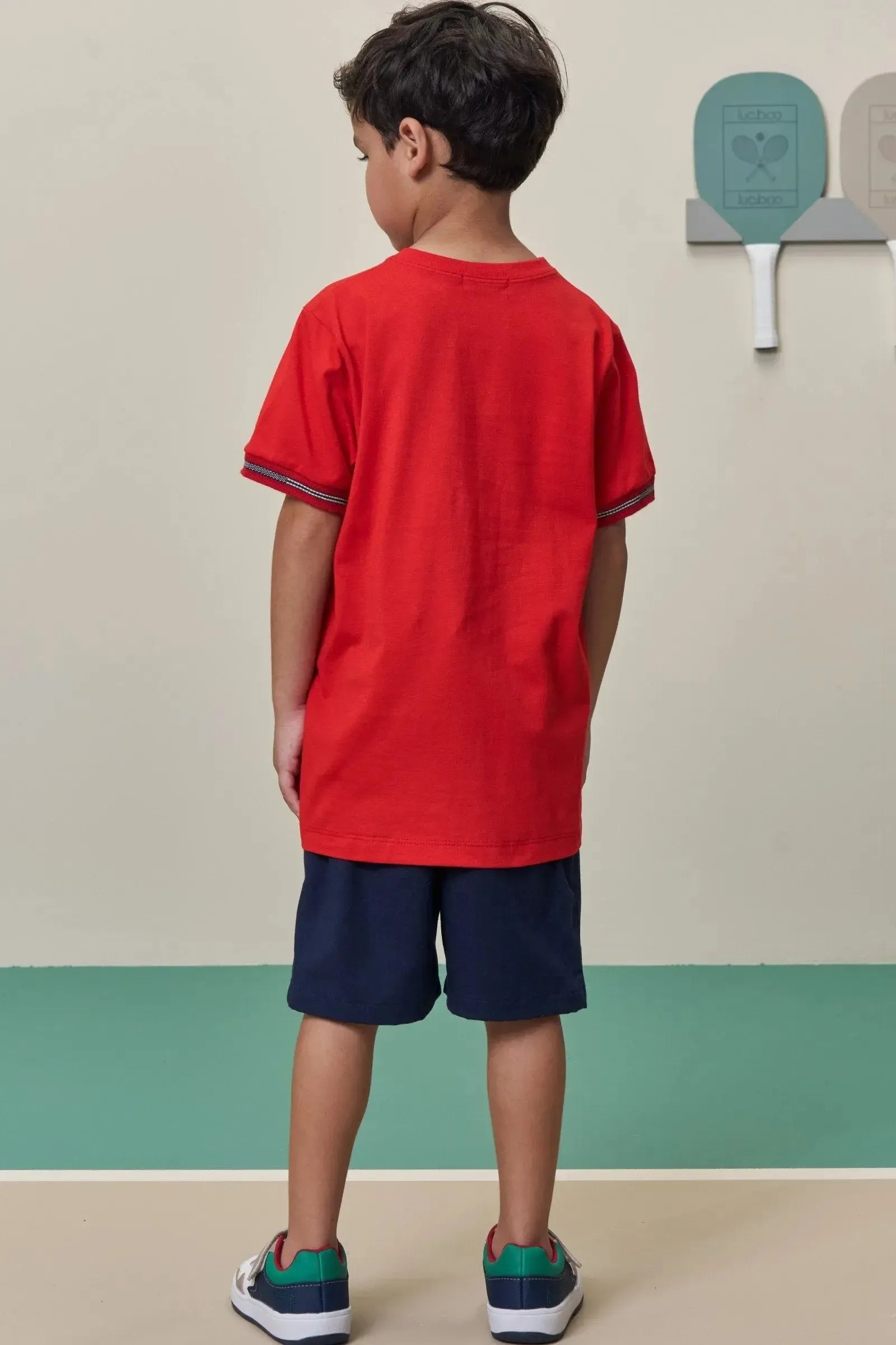 Bermuda em Sarja Girassol com Elastano 98405 LucBoo Infantil Menino