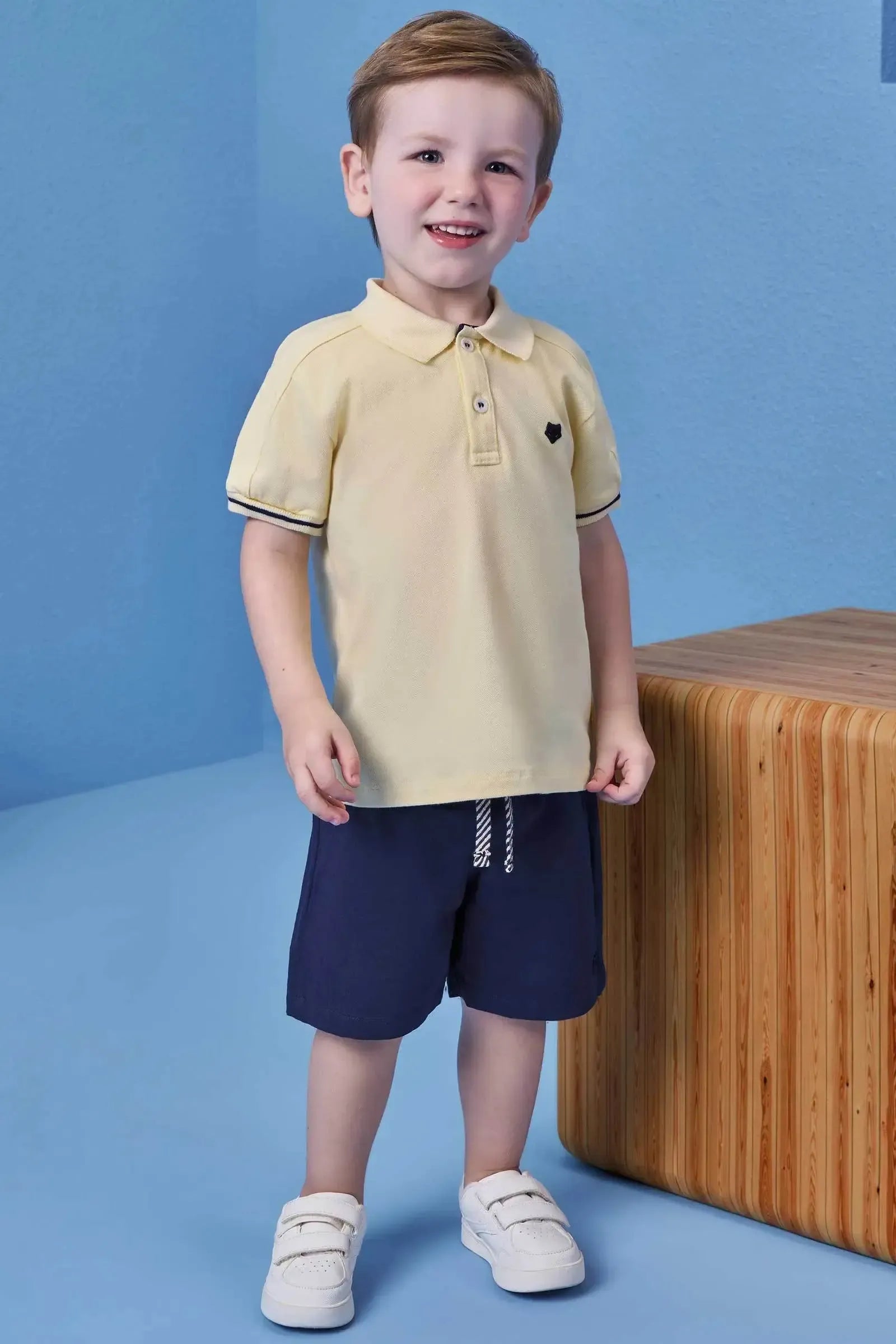 Bermuda em Sarja Girassol com Elastano 99266 Johnny Fox Teen Menino