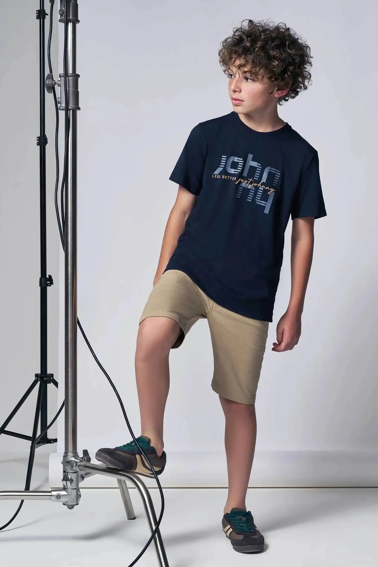 Bermuda em Sarja Stretch 96062 Johnny Fox Teen Menino