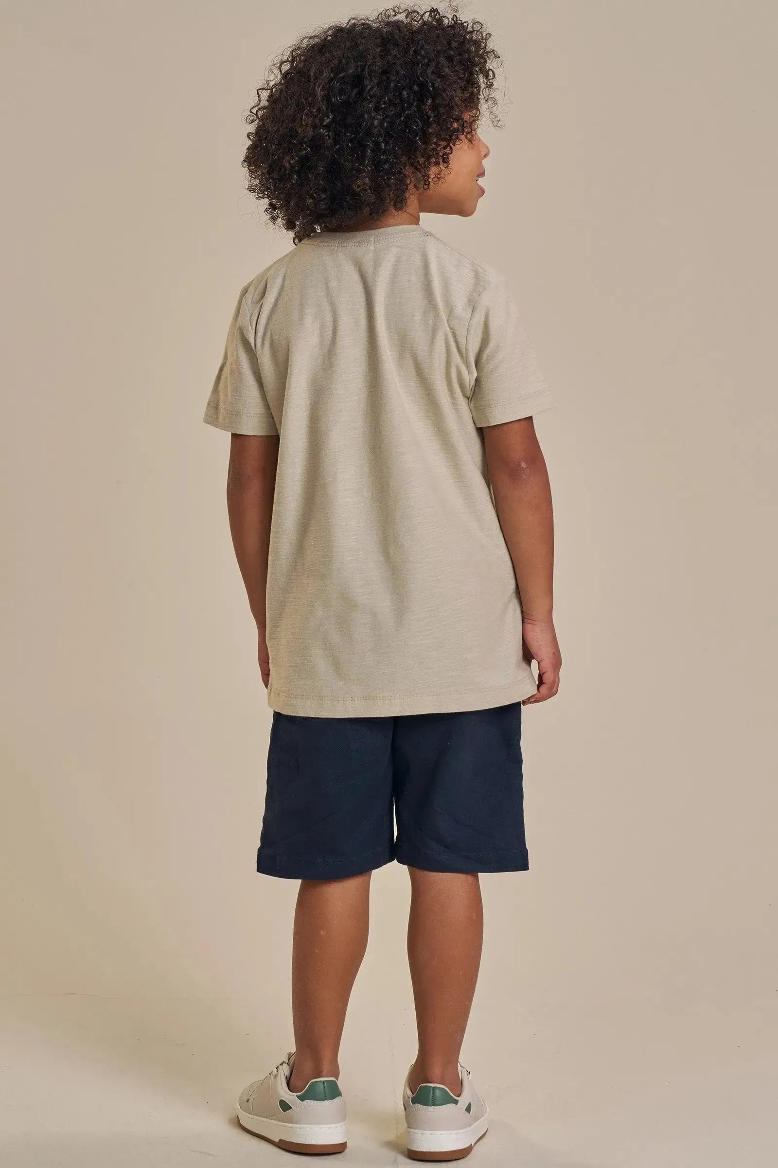 Bermuda em Sarja Stretch com Elastano 93676 LucBoo Infantil Menino