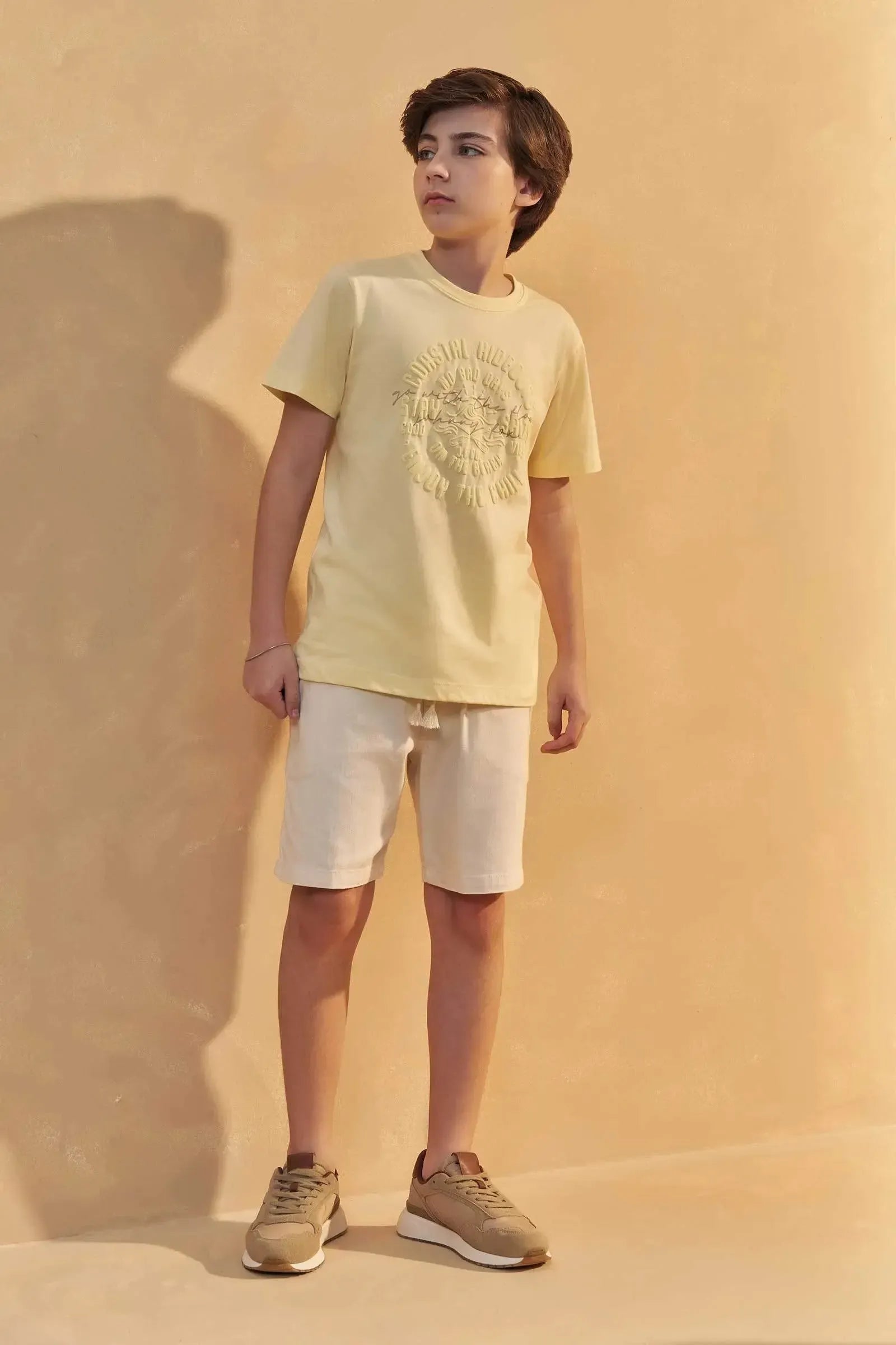 Bermuda em Sarja Stretch com Elastano 96375 Johnny Fox Teen Menino
