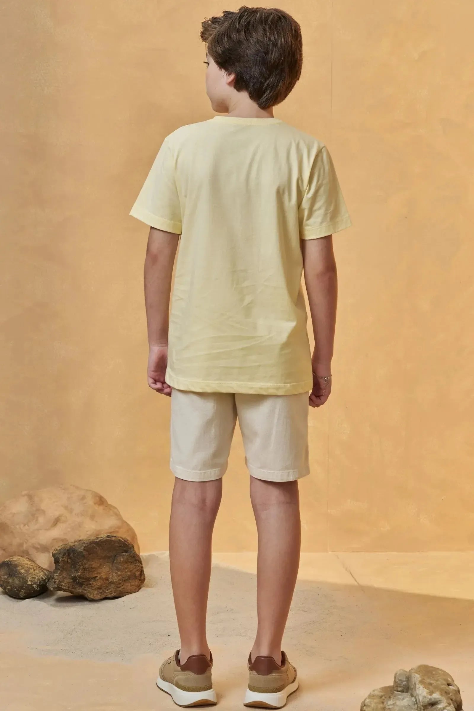 Bermuda em Sarja Stretch com Elastano 96375 Johnny Fox Teen Menino