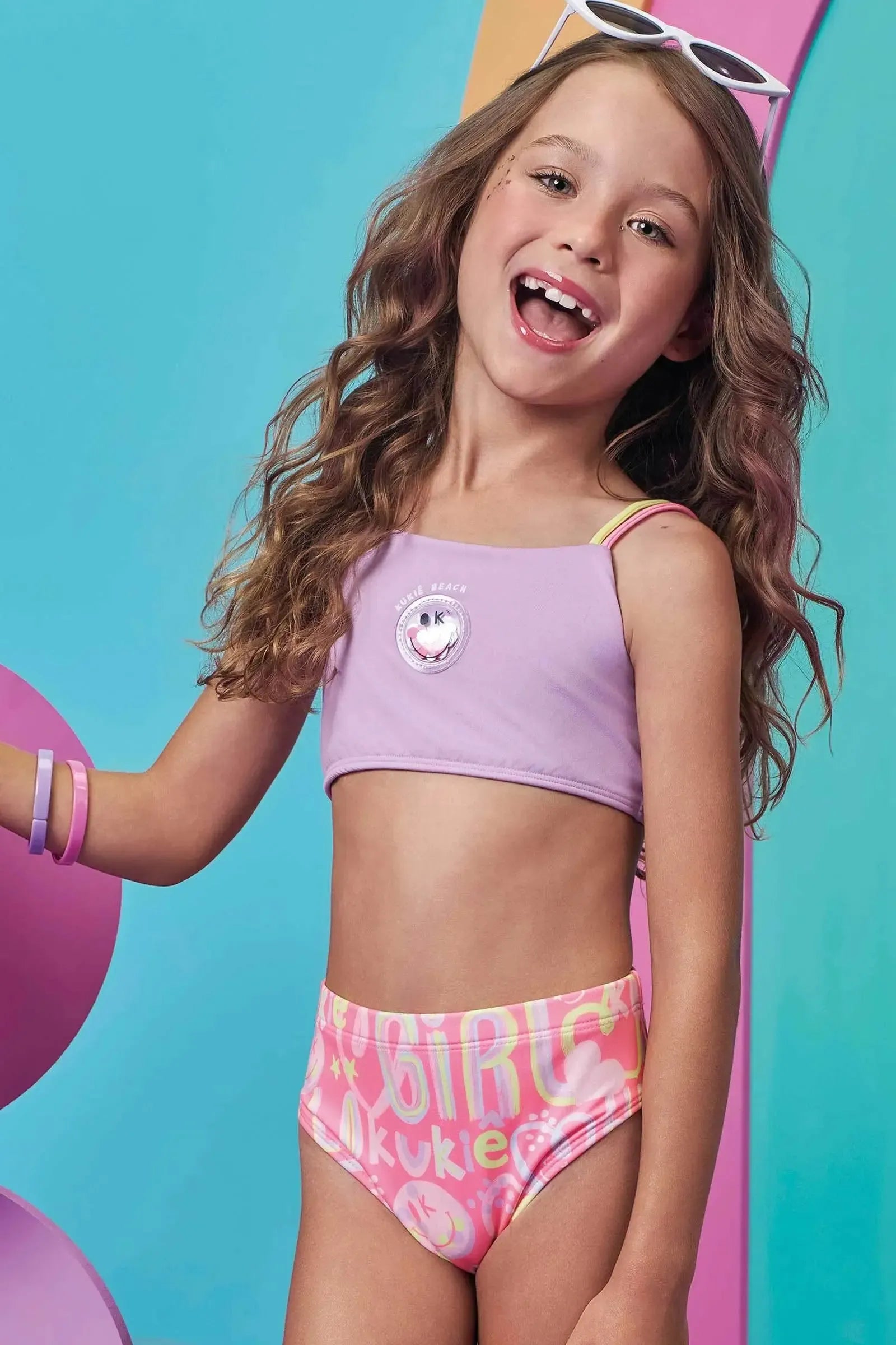 Biquini em Malha com Proteção UV50+ 98987 Kukiê Infantil Menina