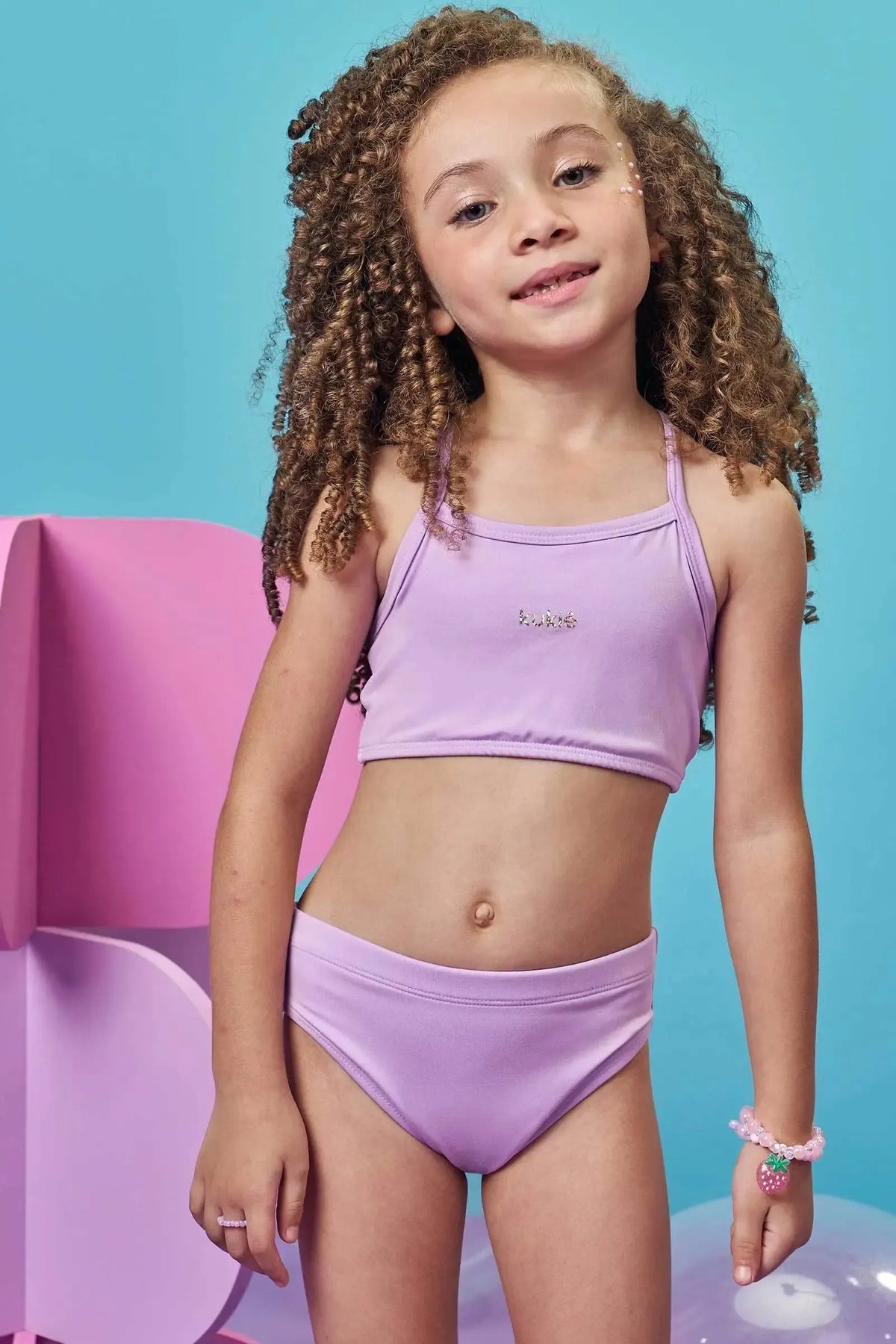 Biquíni em Malha com Proteção UV50+ 99186 Kukiê Infantil Menina