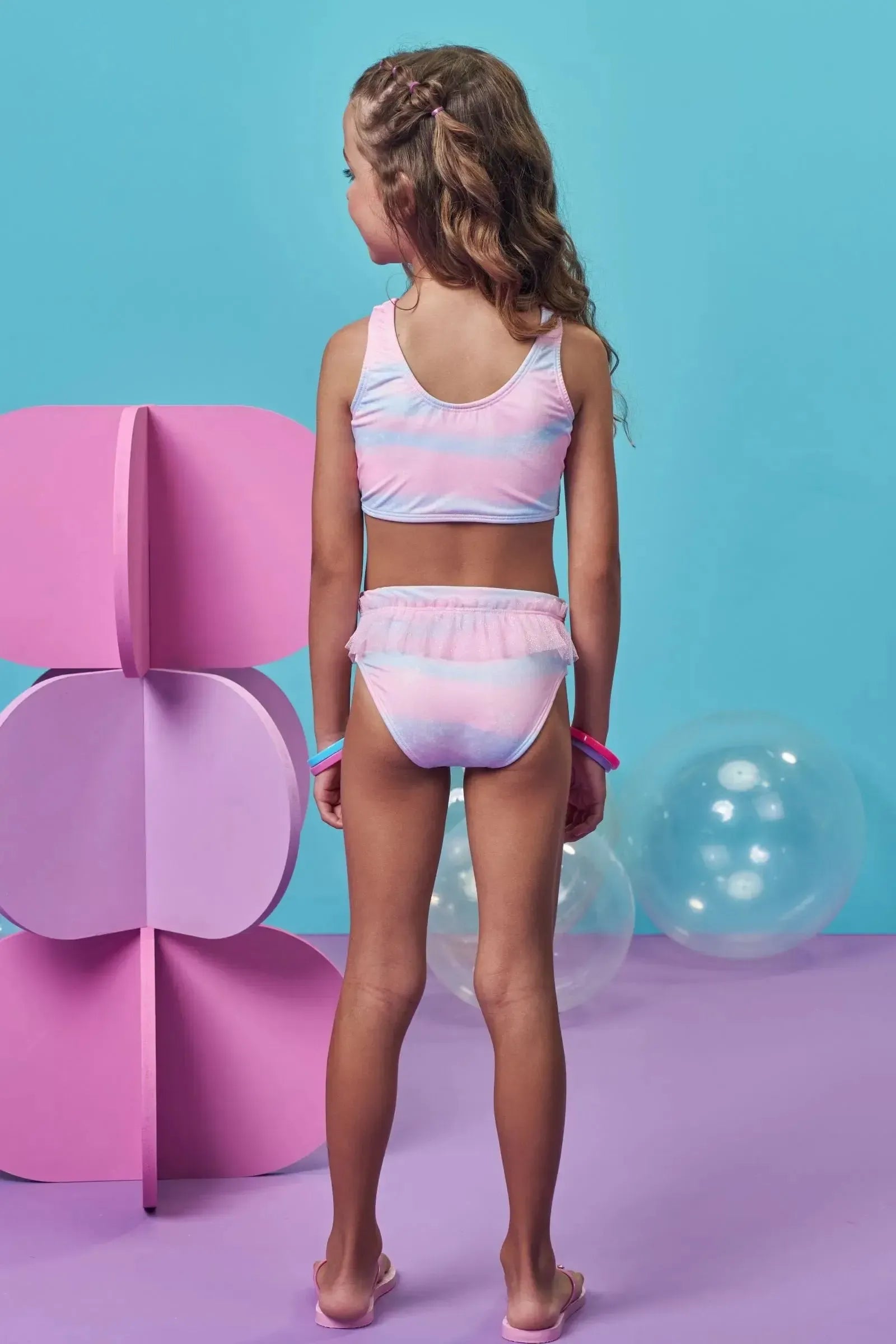Biquíni em Malha com Proteção UV50+ 99561 Kukiê Infantil Menina