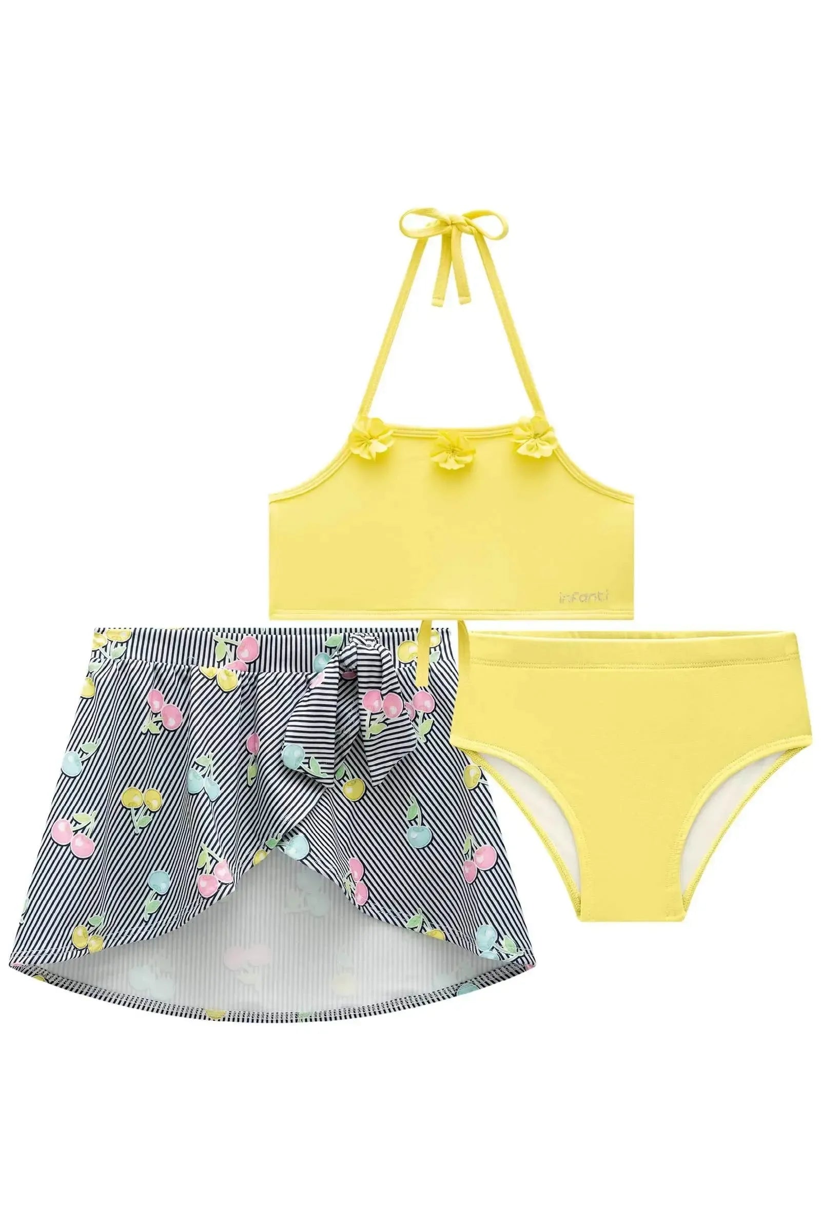Biquíni em Malha com Proteção UV50+ e Saia em Tule 84959 Infanti Infantil Menina