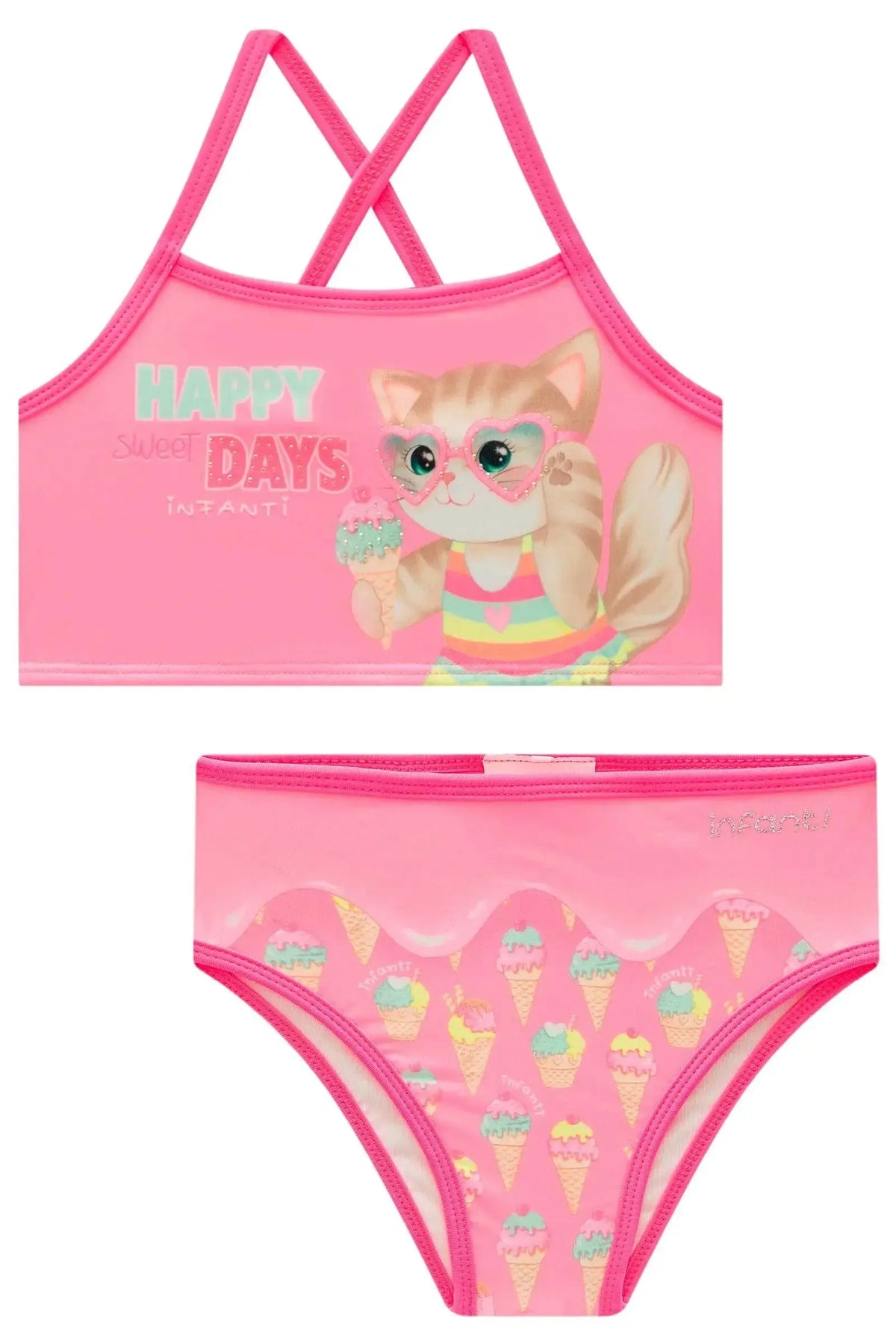 Biquíni em Malha UV Dry com Proteção UV 50+ 99171 Infanti Infantil Menina