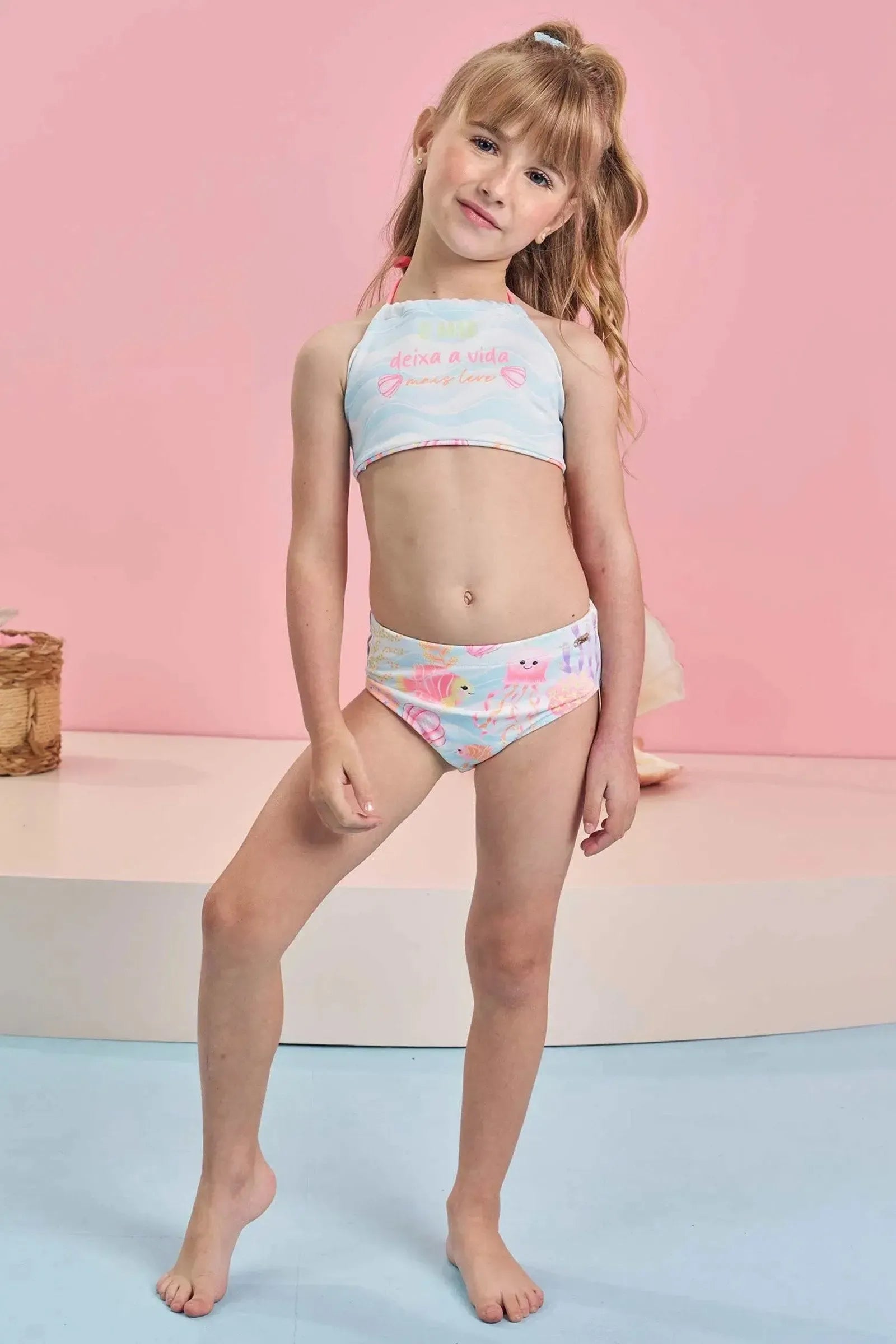Biquíni Reversível em Malha Uv Dry com Proteção Uv 50+ 84535 Infanti Infantil Menina