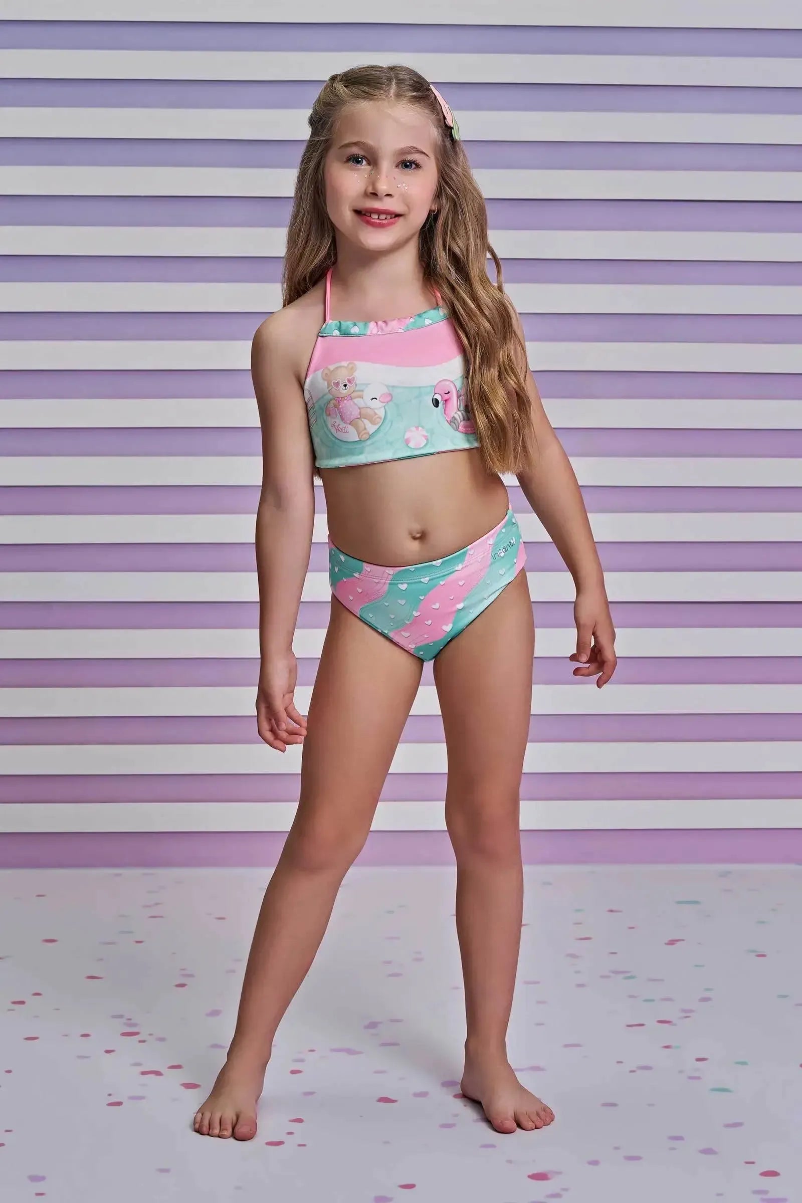 Biquíni Reversível em Malha UV Dry com Proteção UV 50+ 95953 Infanti Infantil Menina