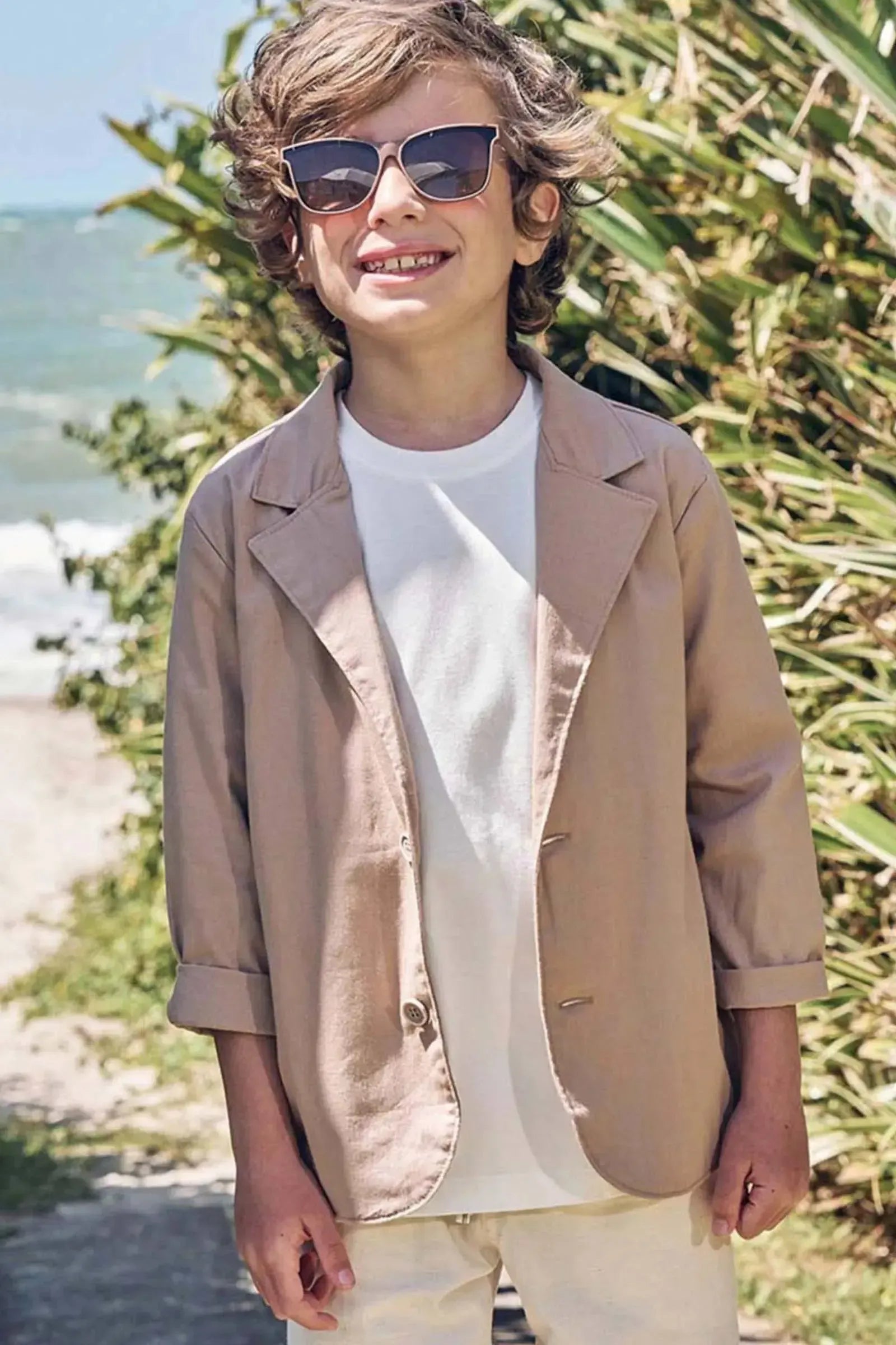 Blazer em Linho Santorine com Elastano 83624 LucBoo Infantil Menino