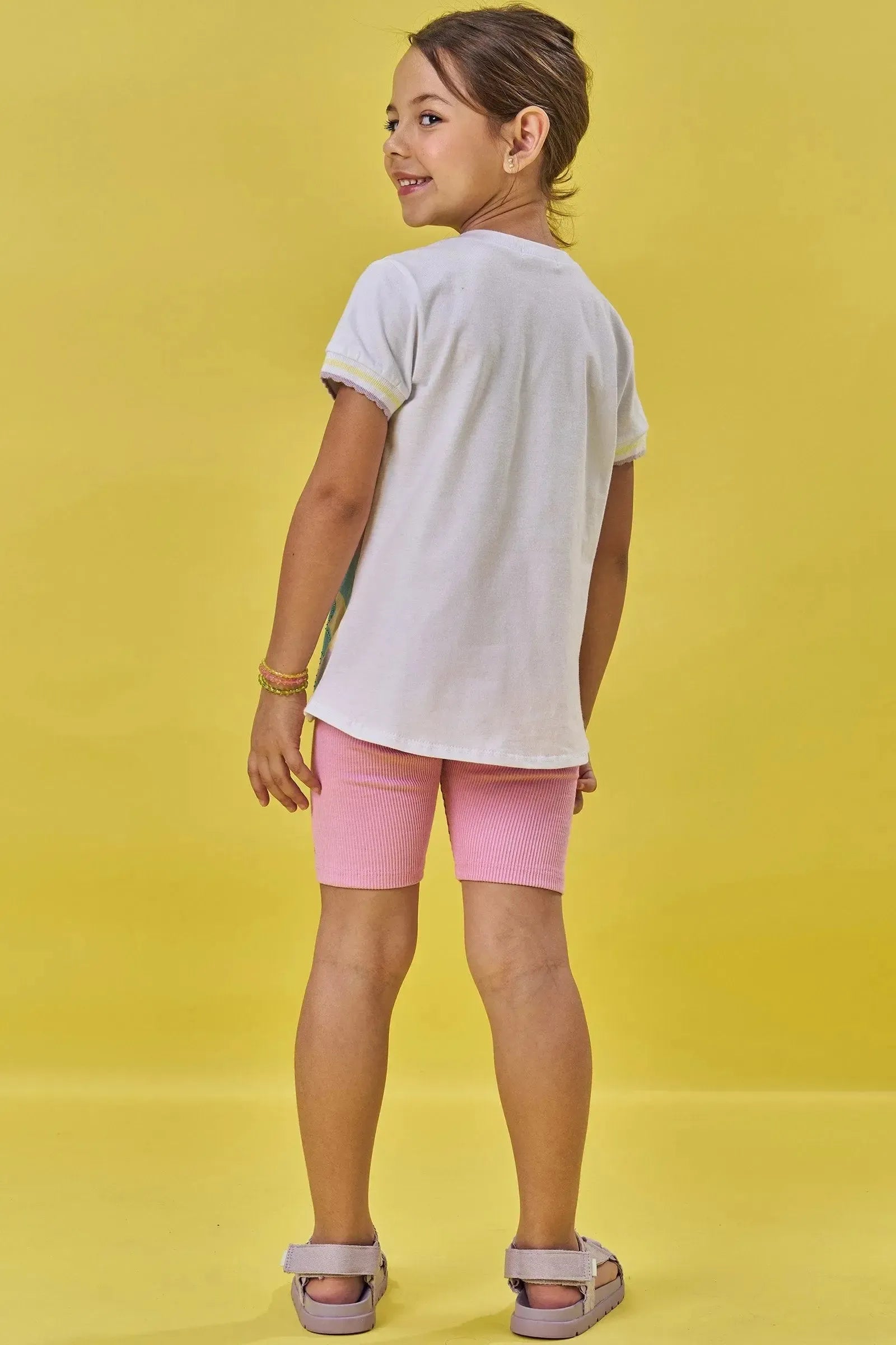 Blusa Alongada em Meia Malha 85273 Kukiê Infantil Menina