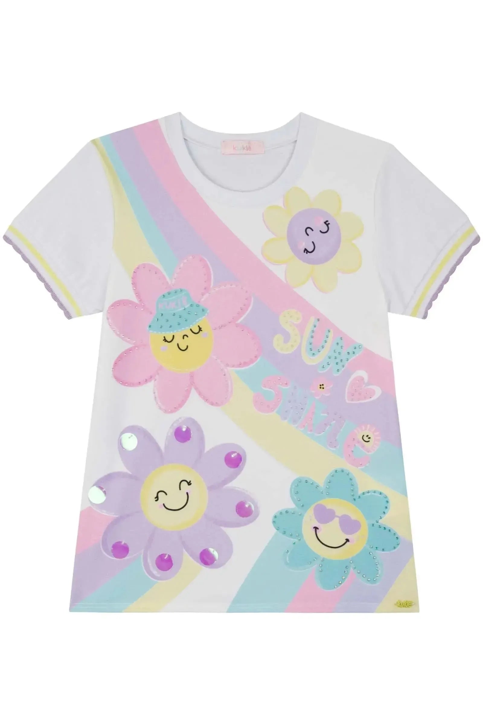 Blusa Alongada em Meia Malha 85273 Kukiê Infantil Menina