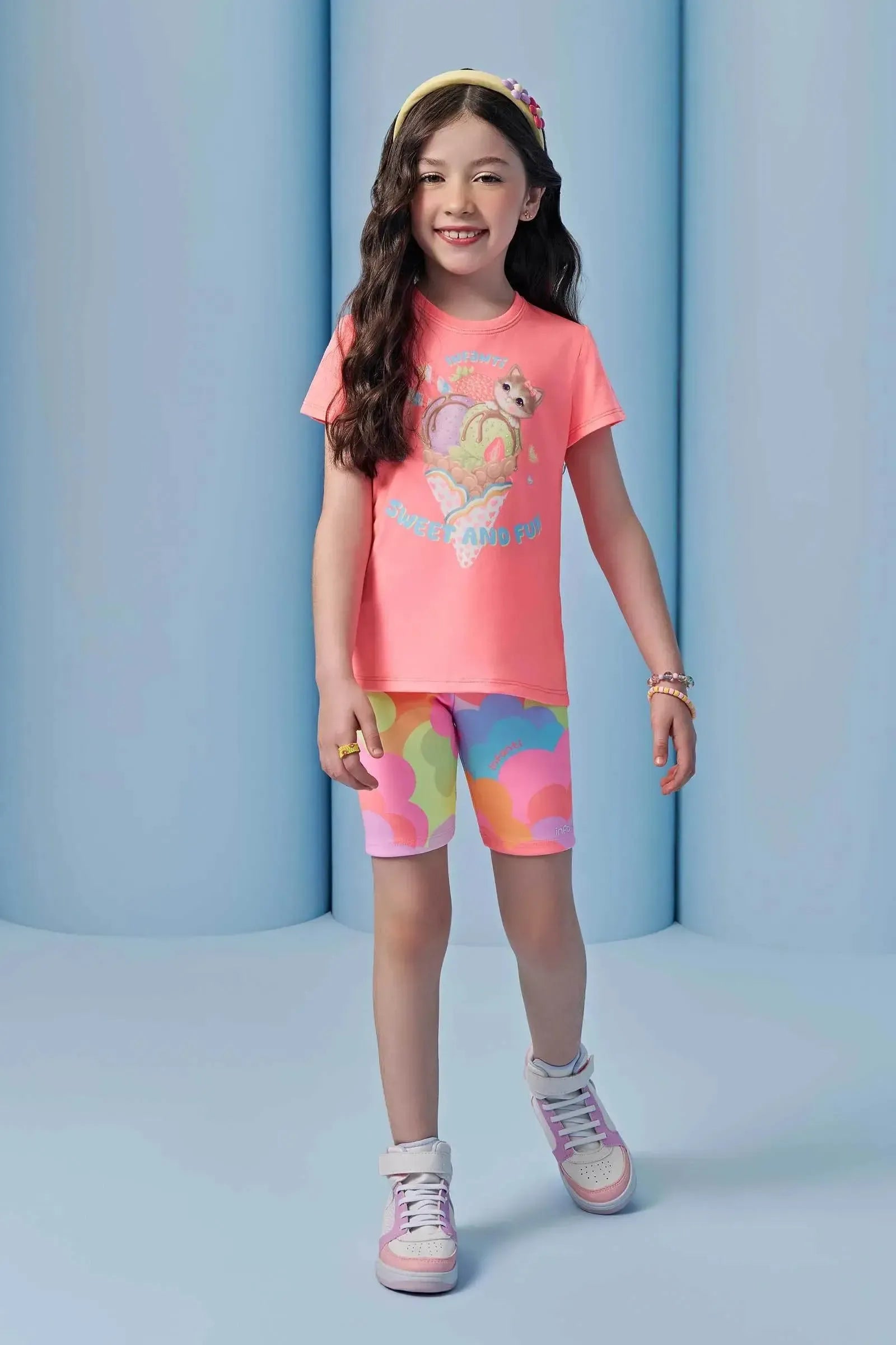 Blusa Alongada em Meia Malha 94917 Infanti Infantil Menina