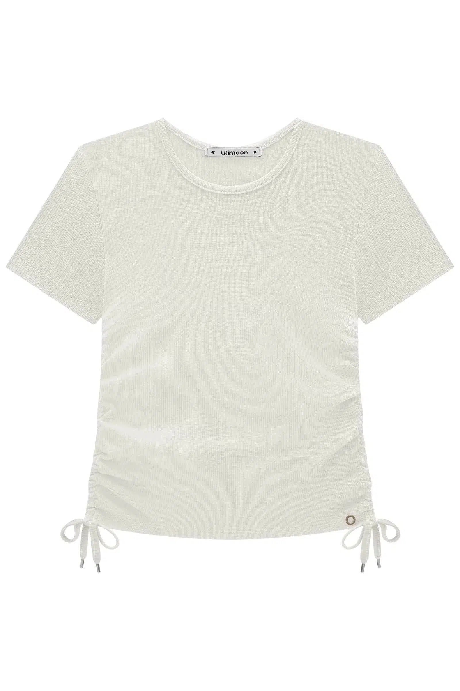 Blusa Boxy Teen Menina em Canelado 81687 Lilimoon
