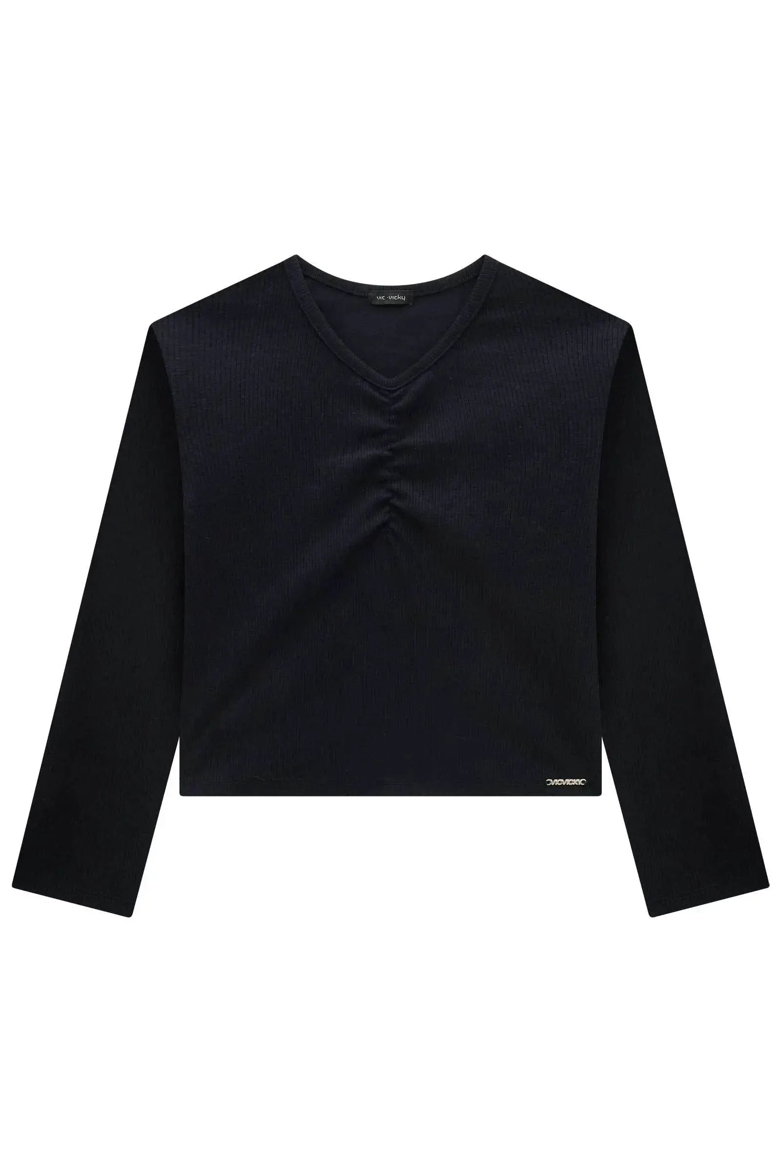 Blusa Boxy em Canelado Liz 90159 Vic&Vicky Teen Menina