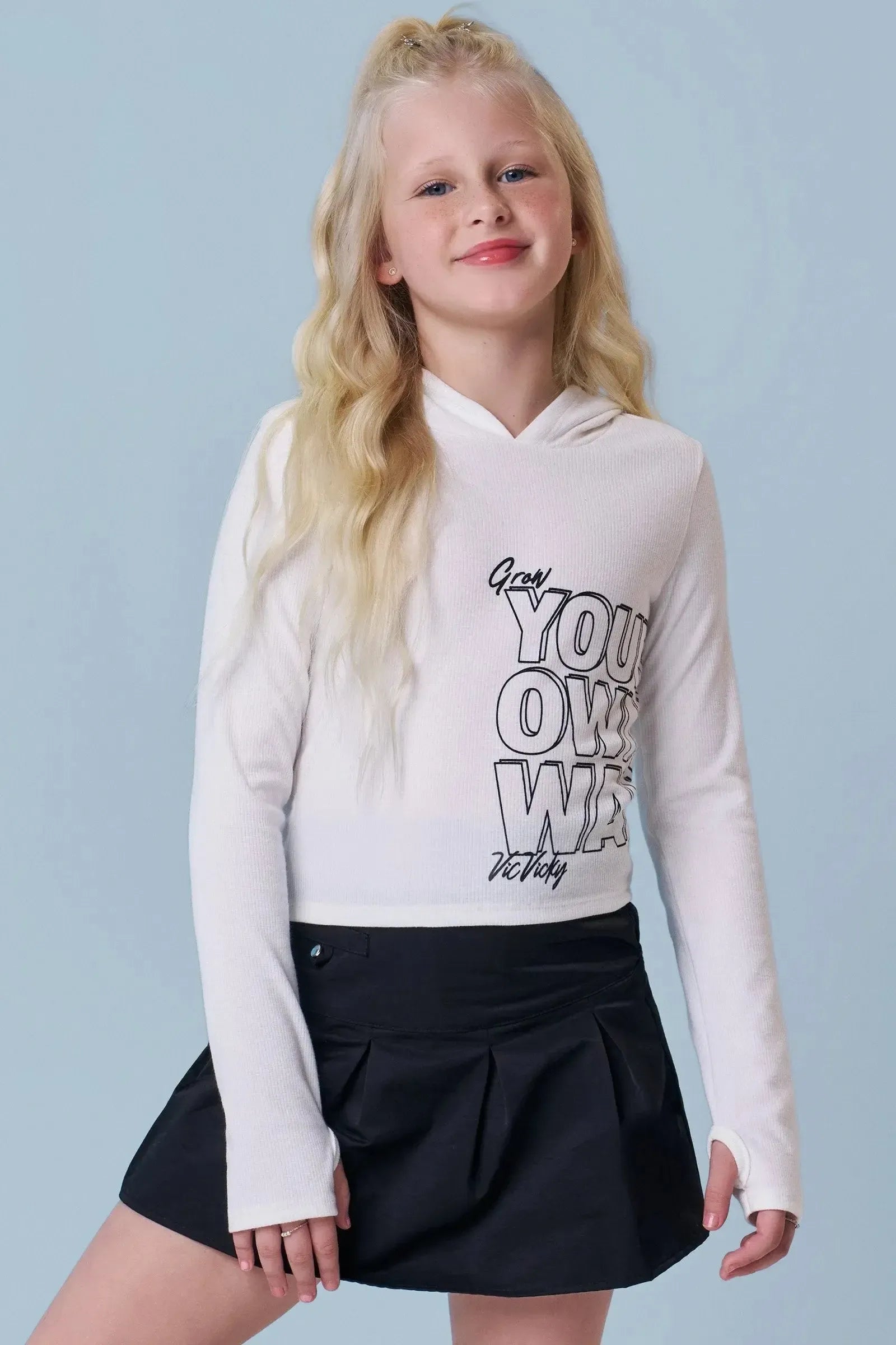 Blusa Boxy em Canelado Liz 90608 Vic&Vicky Teen Menina