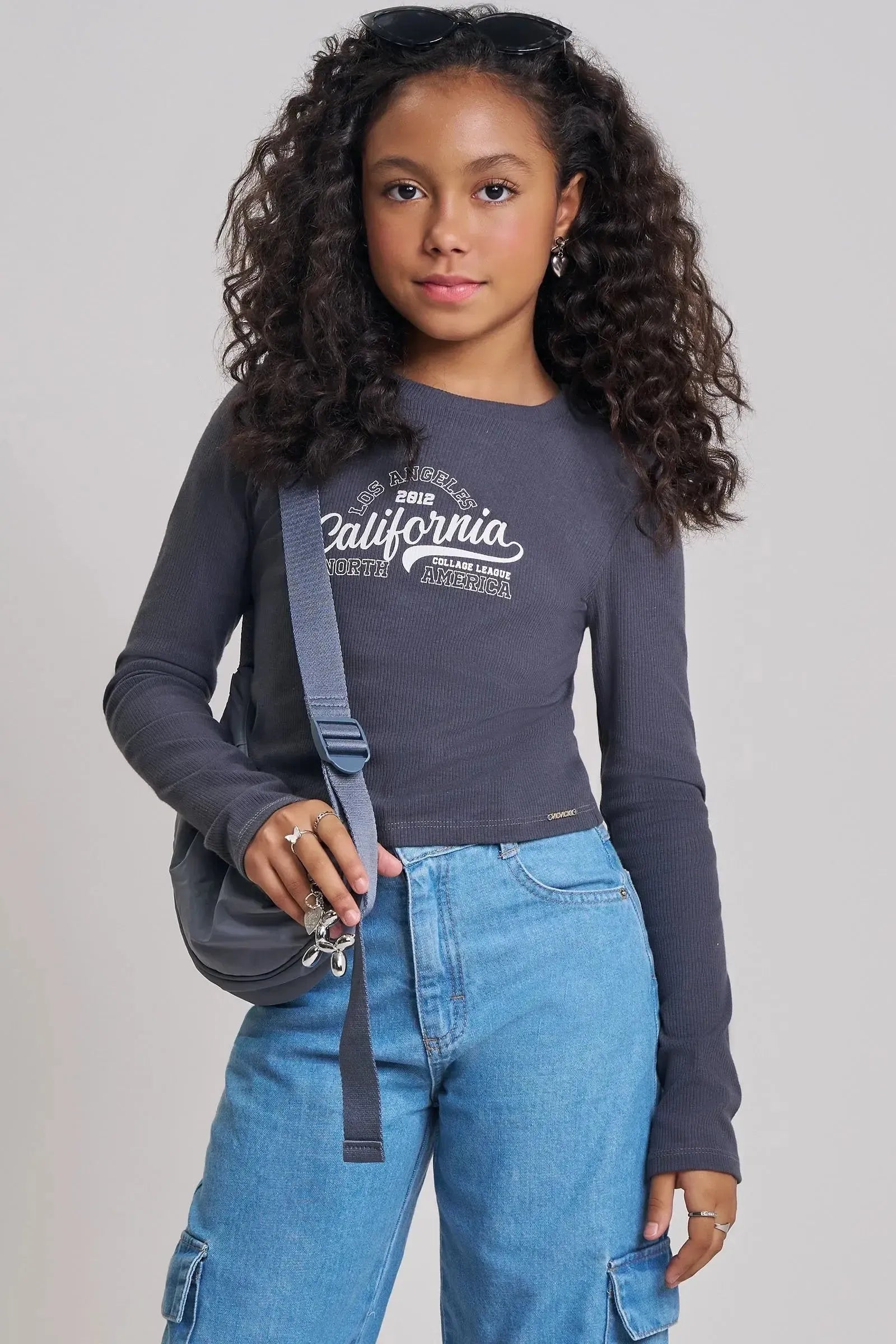 Blusa Boxy em Canelado Liz 90610 Vic&Vicky Teen Menina