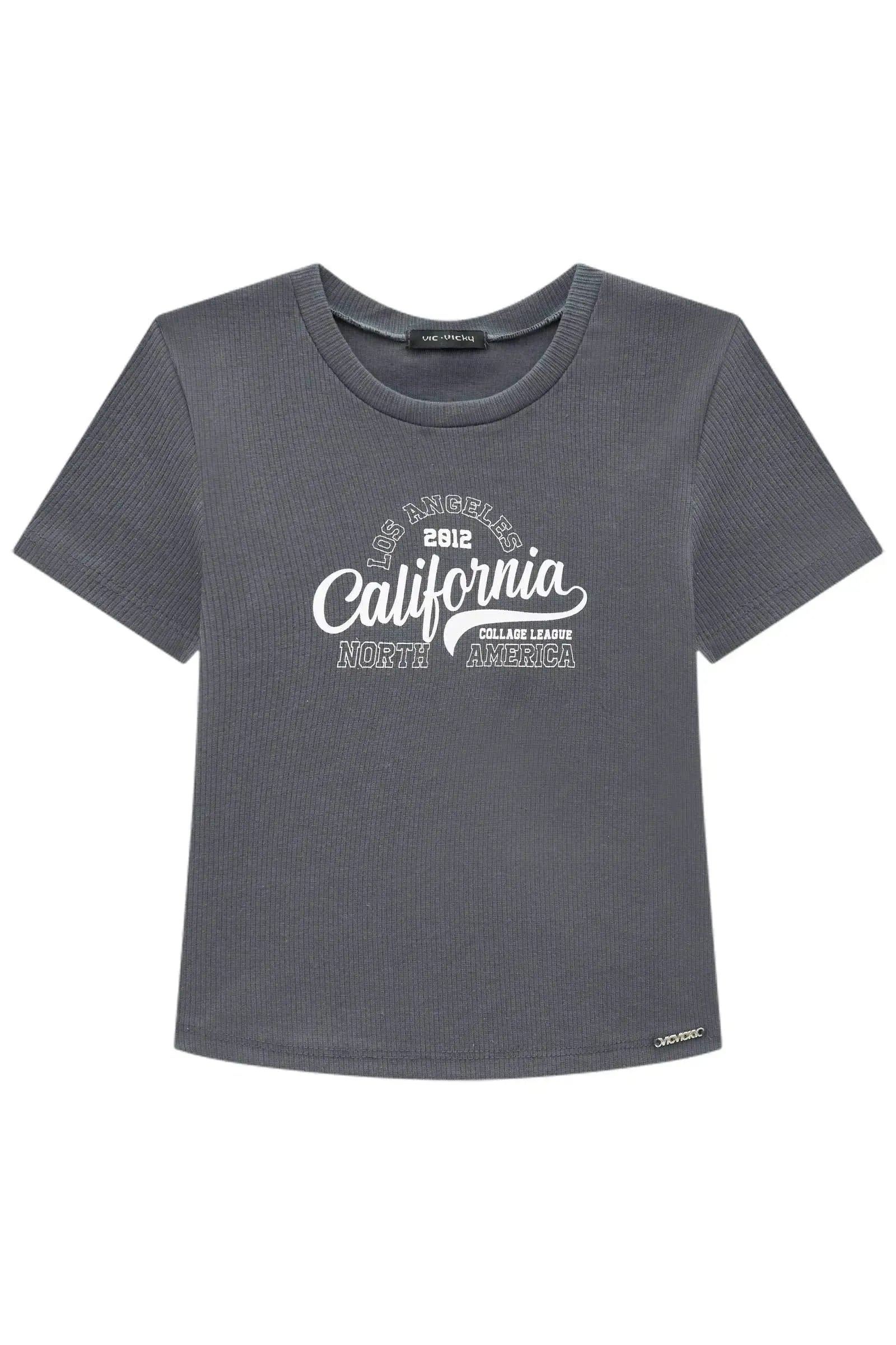 Blusa Boxy em Canelado Liz 93463 Vic&Vicky Teen Menina