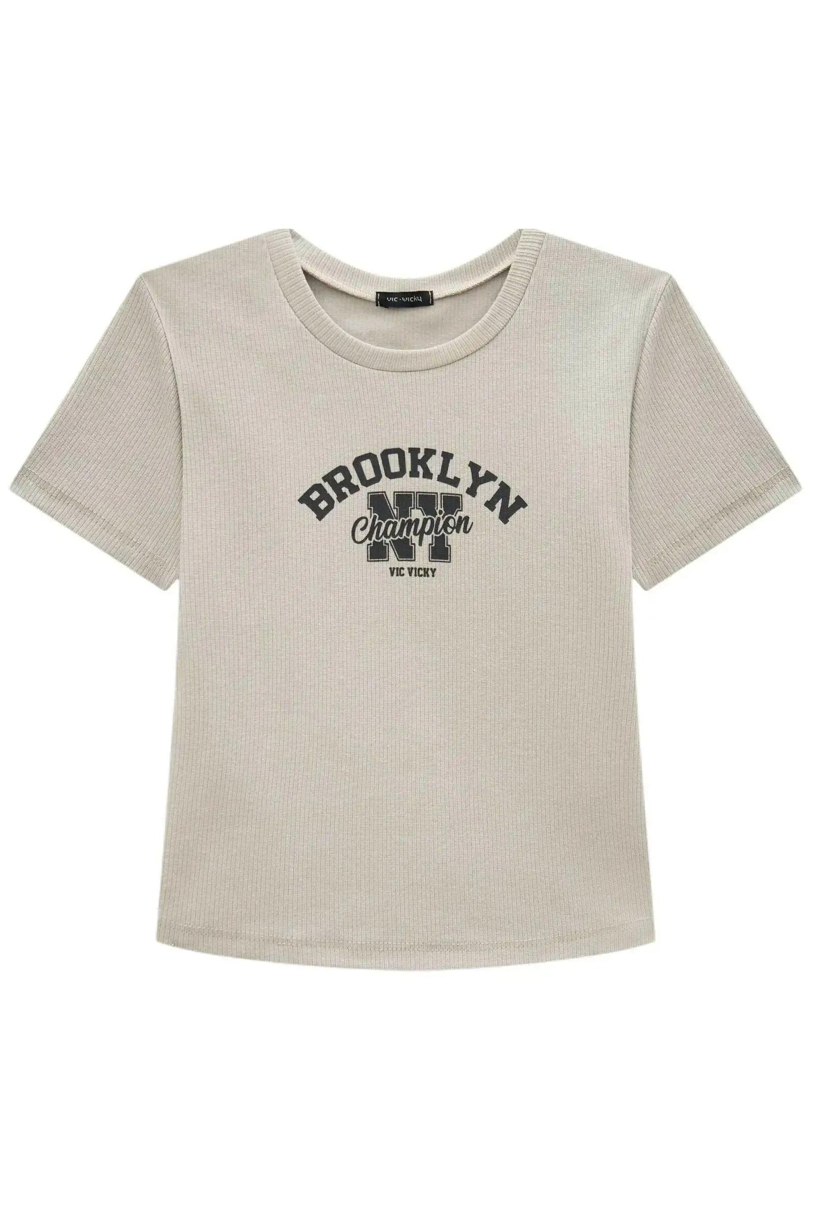 Blusa Boxy em Canelado Liz 93468 Vic&Vicky Teen Menina