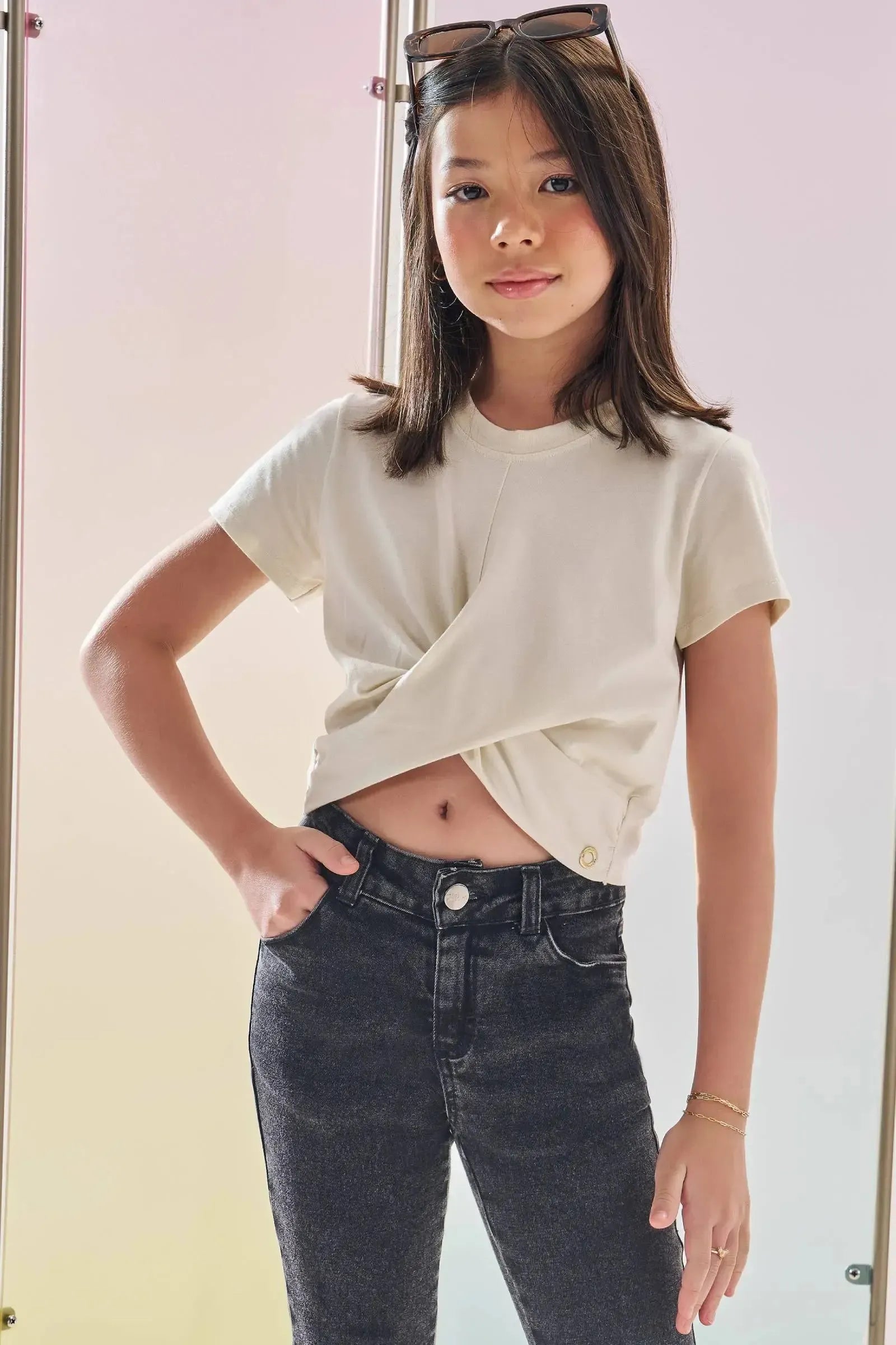 Blusa Boxy em Meia Malha 82901 Lilimoon Teen Menina