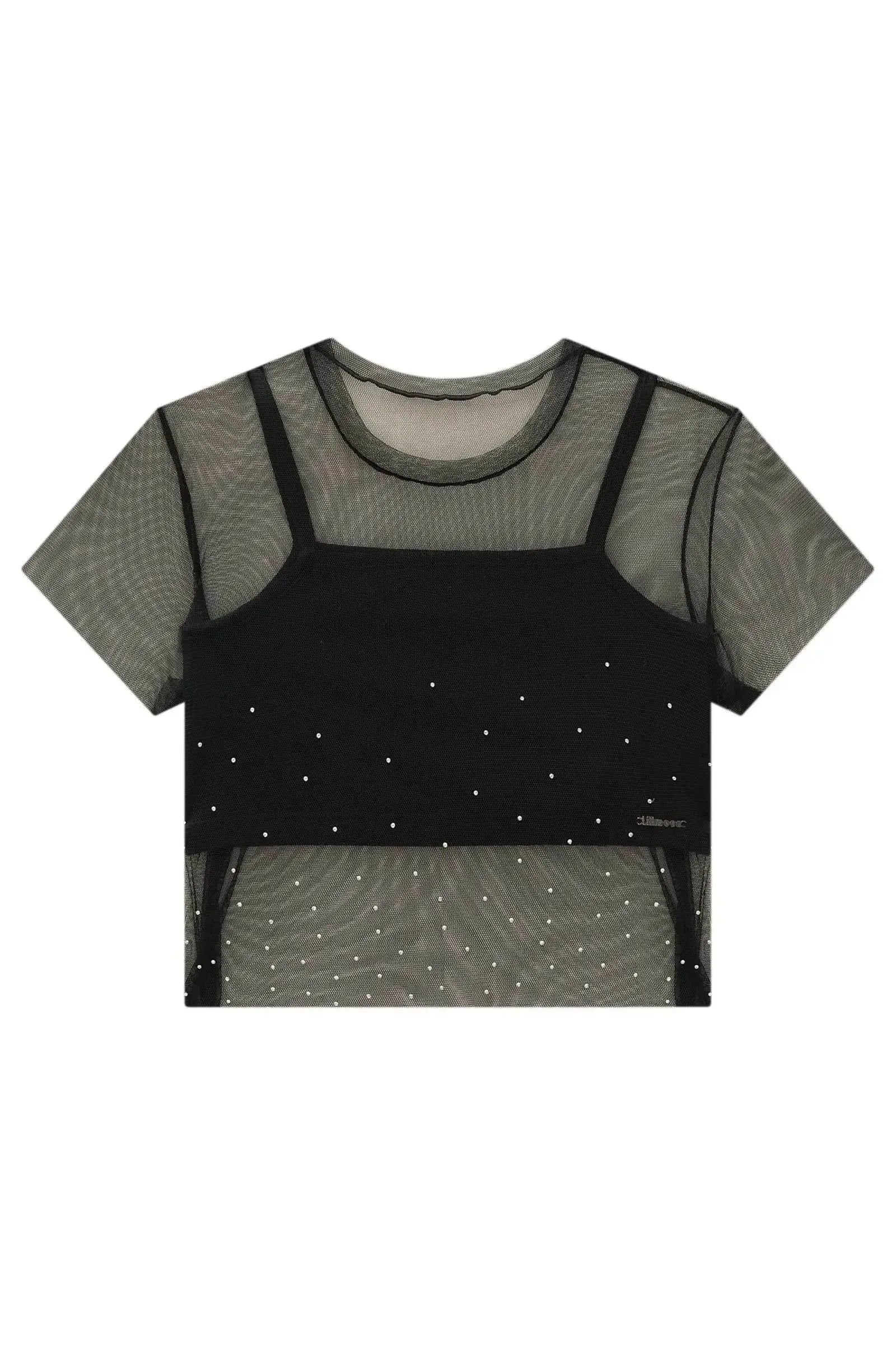 Blusa Boxy em Tule e Top em Cotton 83173 Lilimoon Teen Menina