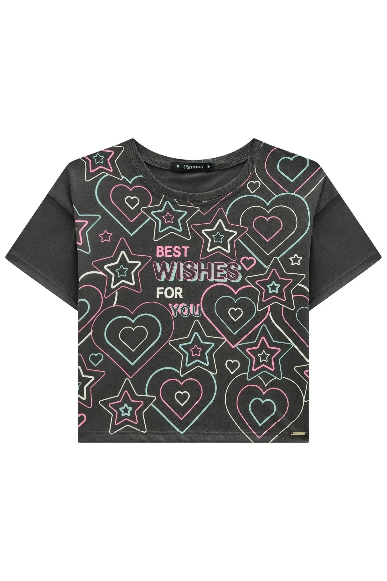 Blusa Boxy Over Teen Menina em Meia Malha 81511 Lilimoon