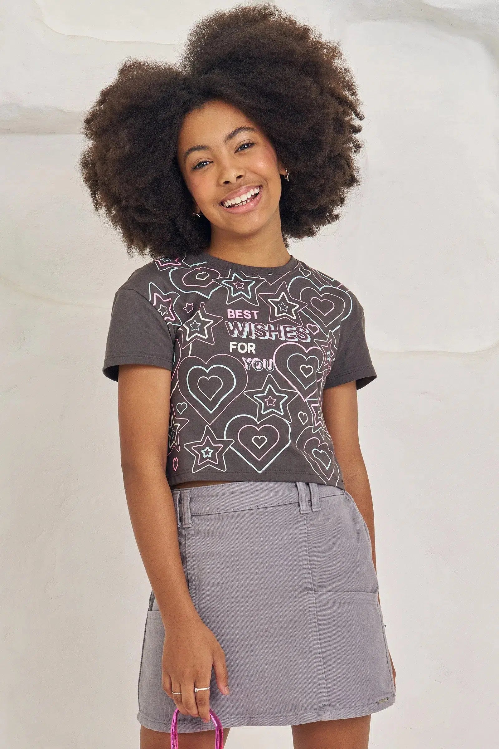 Blusa Boxy Over Teen Menina em Meia Malha 81511 Lilimoon