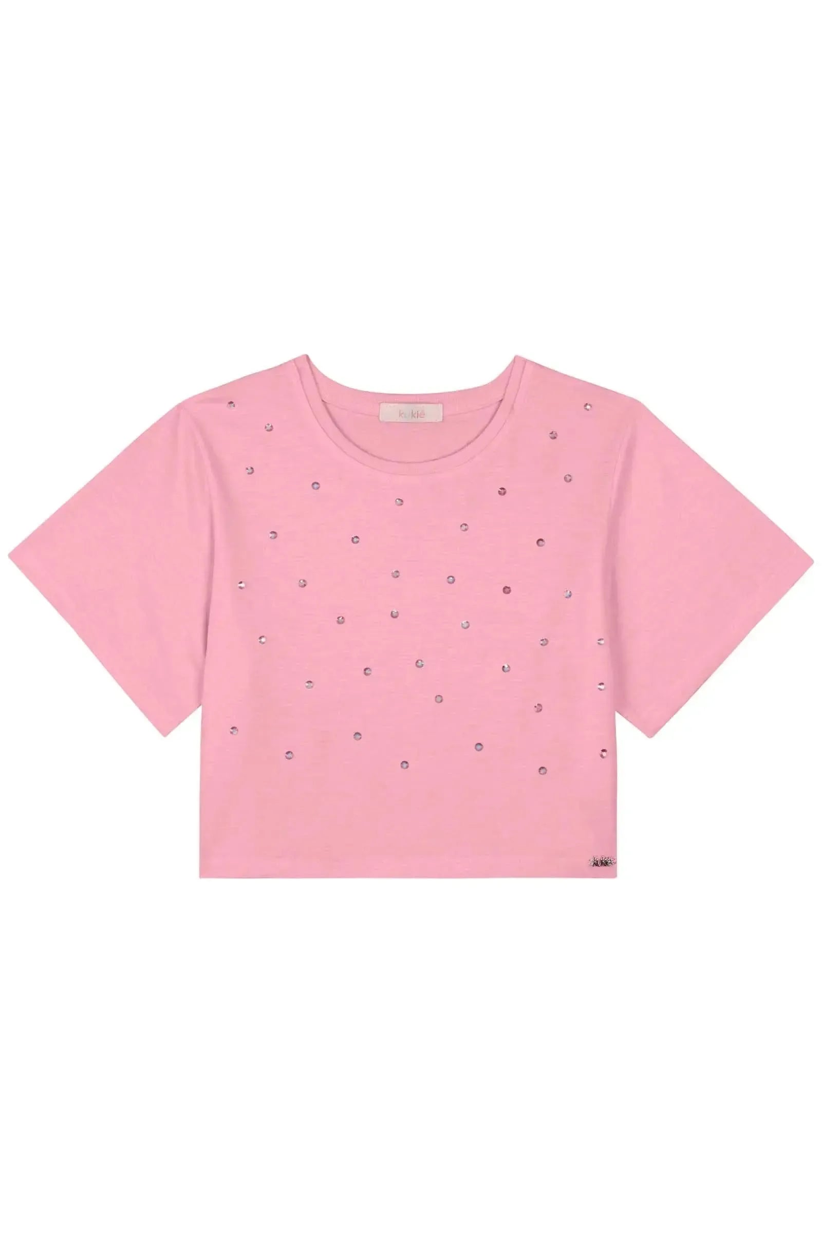 Blusa Boxy Over em Meia Malha 82976 Kukiê Infantil Menina