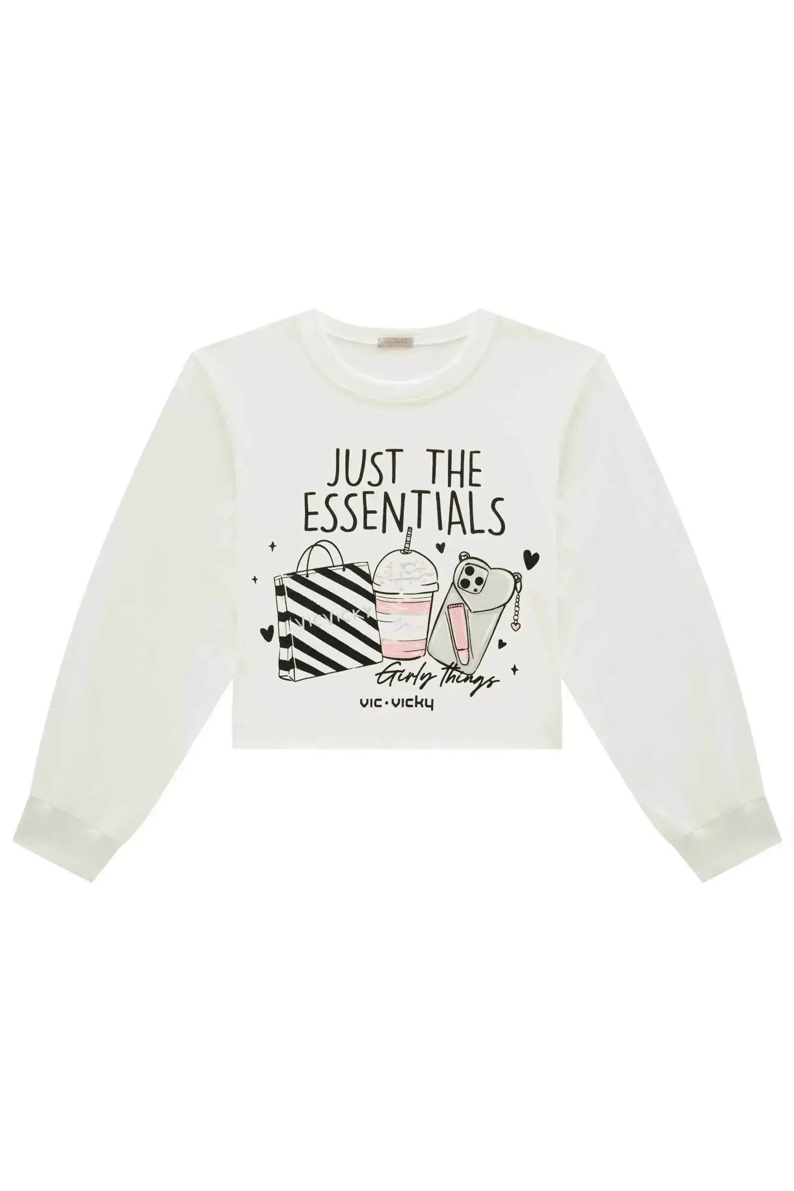 Blusa Boxy Over em Meia Malha 90165 Vic&Vicky Teen Menina