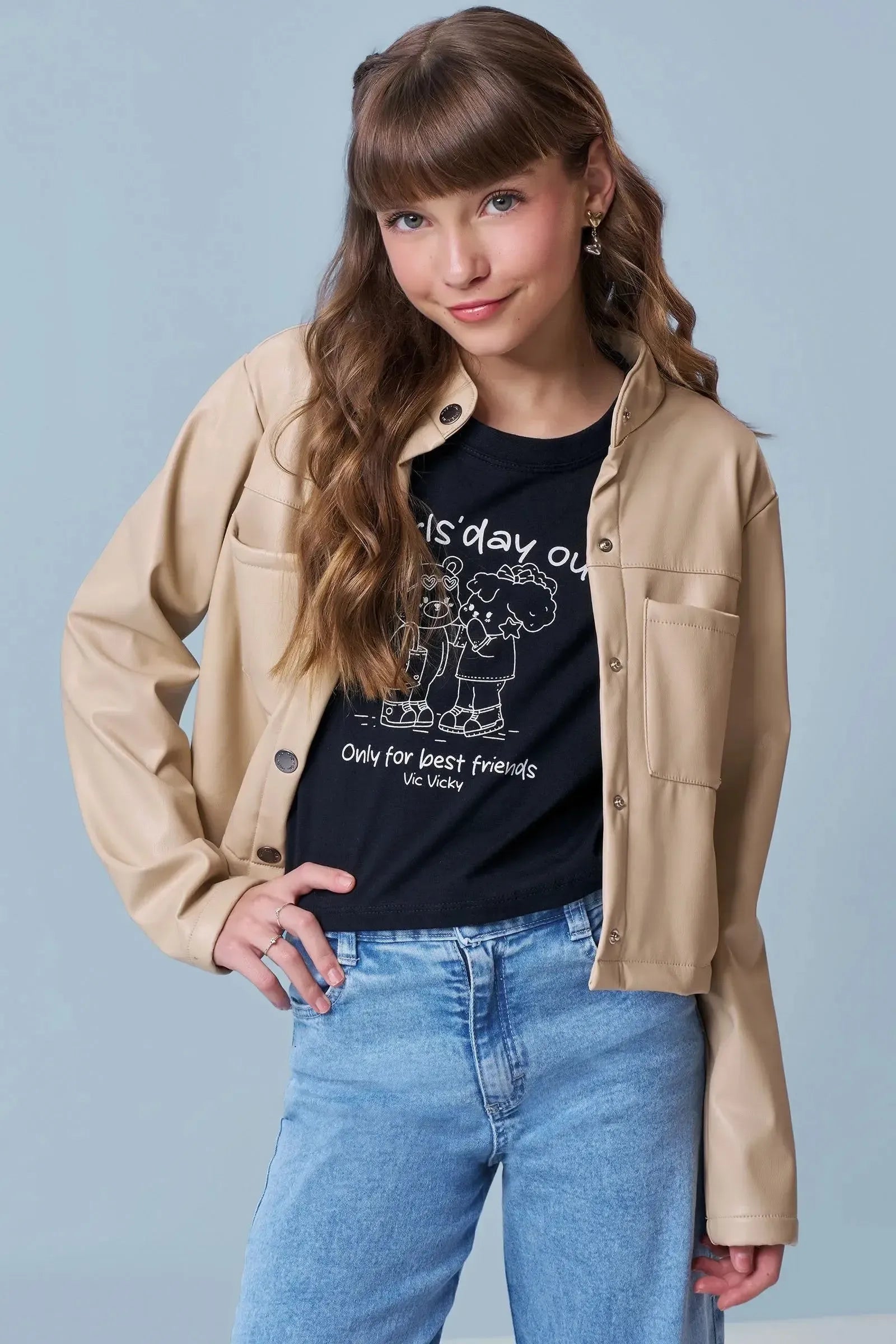 Blusa Boxy Over em Meia Malha 92174 Vic&Vicky Teen Menina