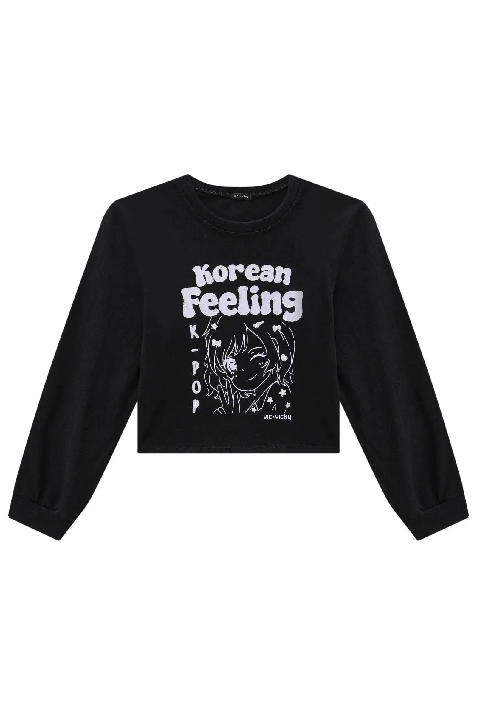 Blusa Boxy Over em Meia Malha 92175 Vic&Vicky Teen Menina