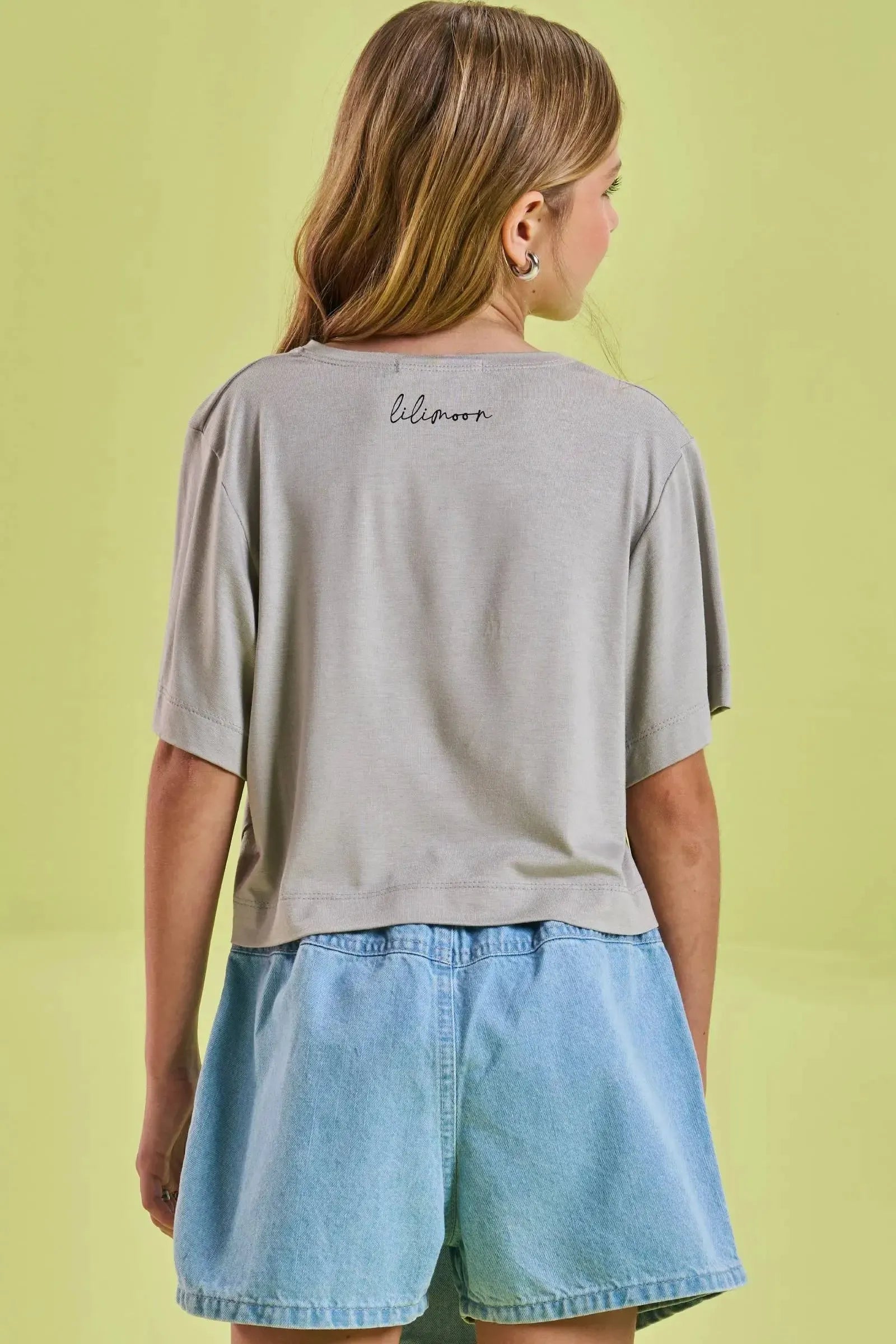Blusa Boxy Over em Viscolycra 83000 Lilimoon Teen Menina